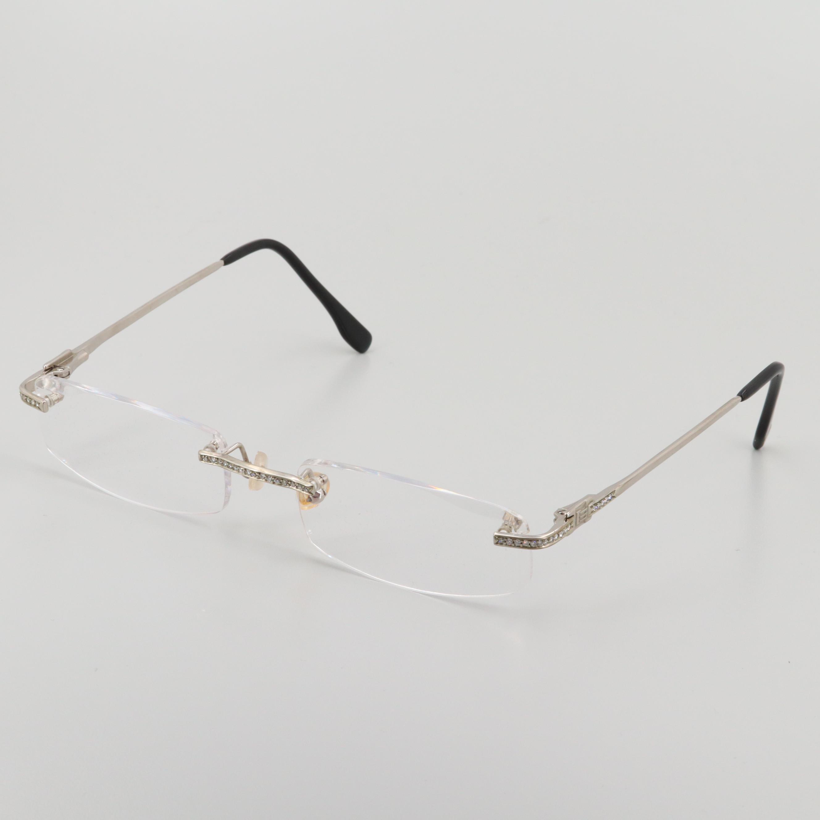 David Eden Diamond Reading Glasses with Case
