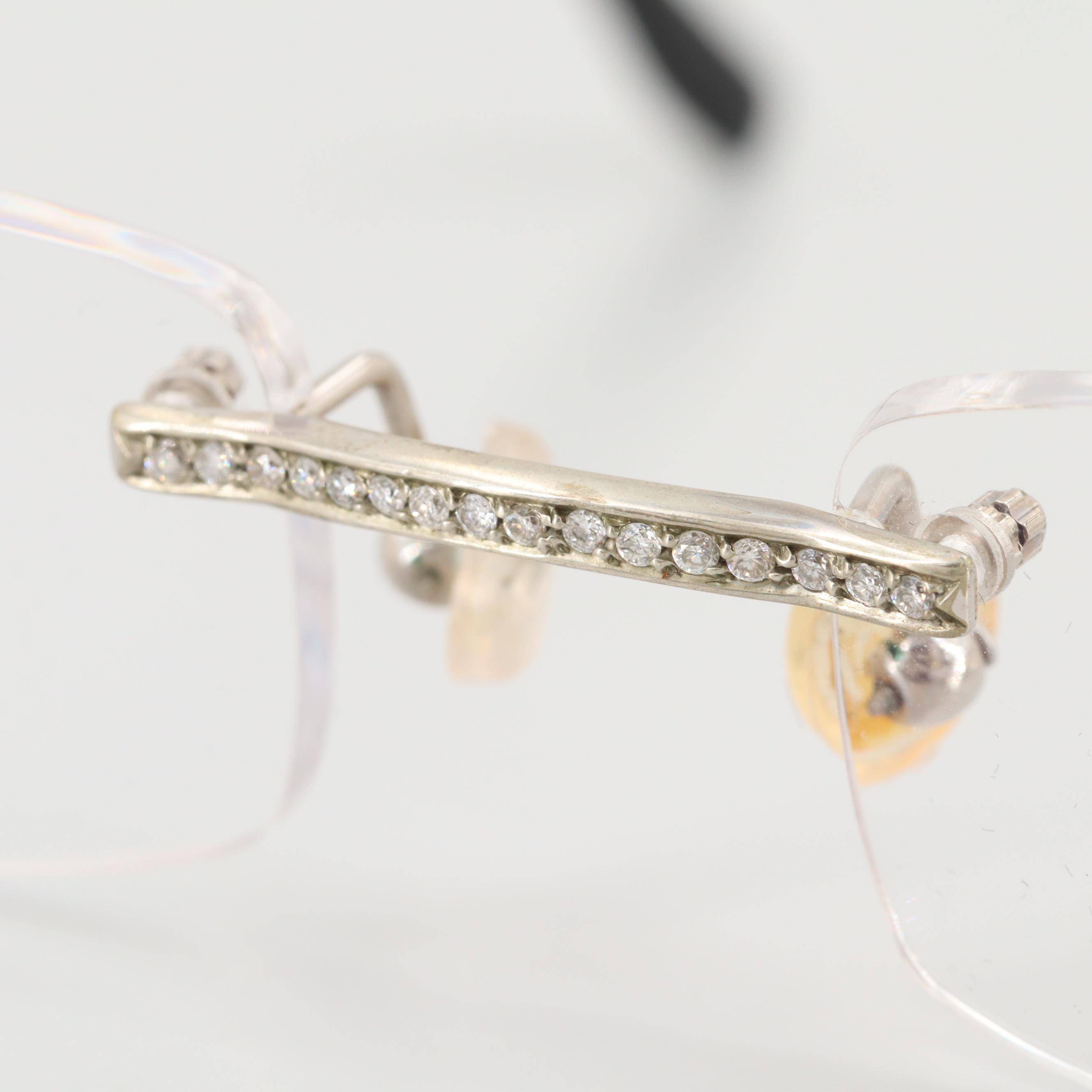 David Eden Diamond Reading Glasses with Case