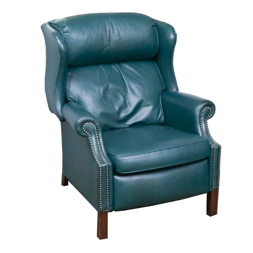 Bradington Young Green Leather Recliner