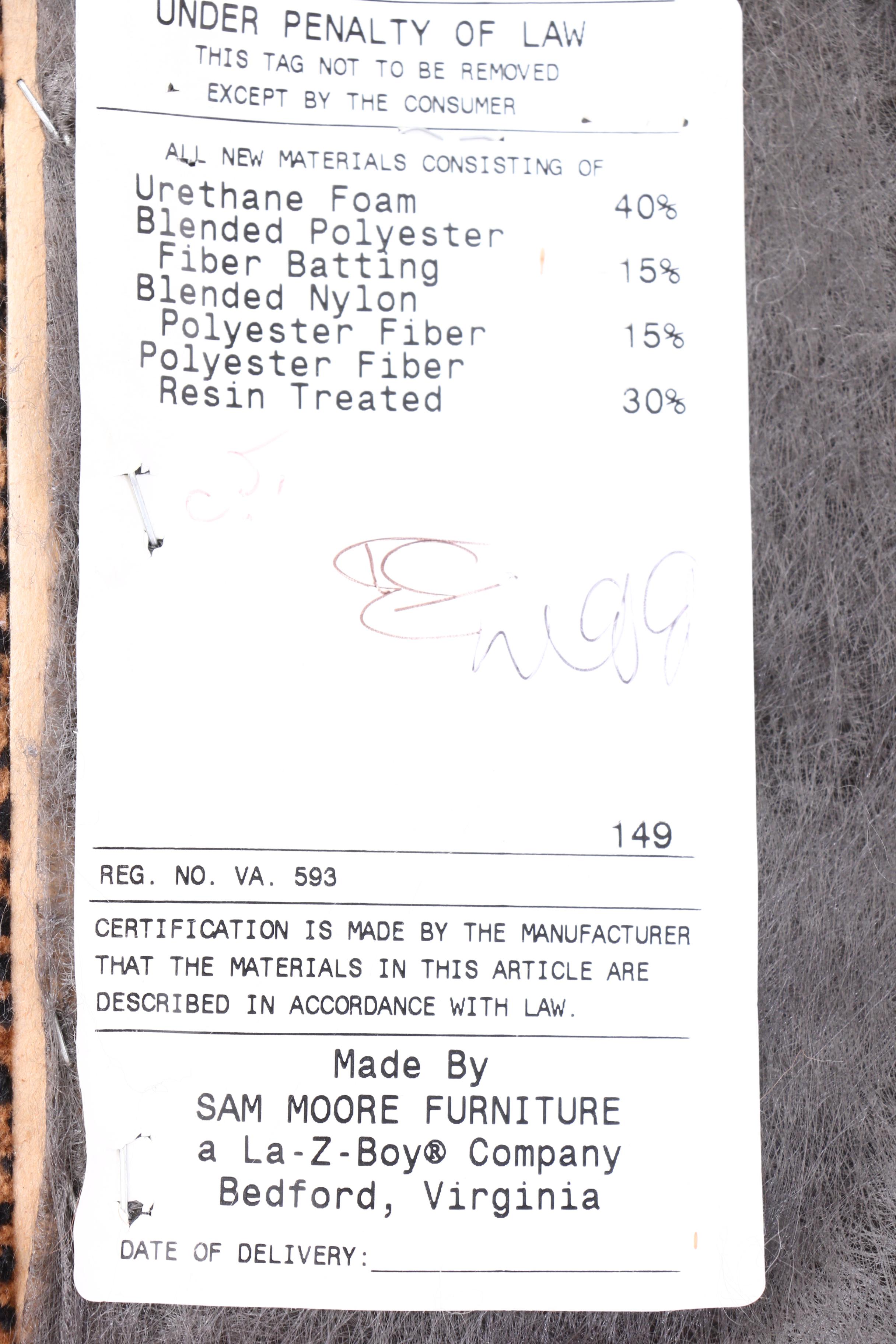 Lazy Boy Arm Chair and Ottoman Leopard Print, Contemporary