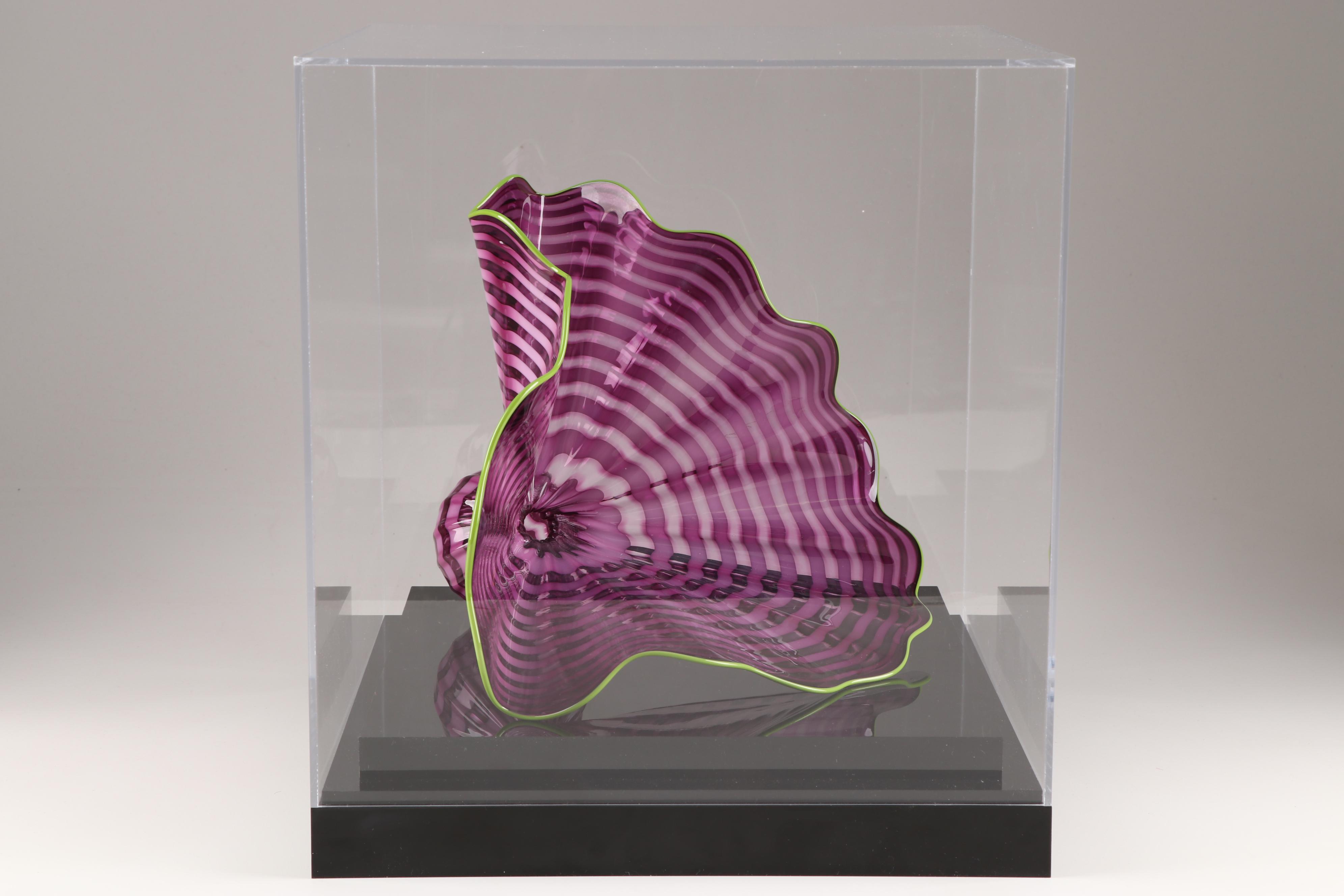 Dale Chihuly "Amethyst Persian Pair" Art Glass Sculpture