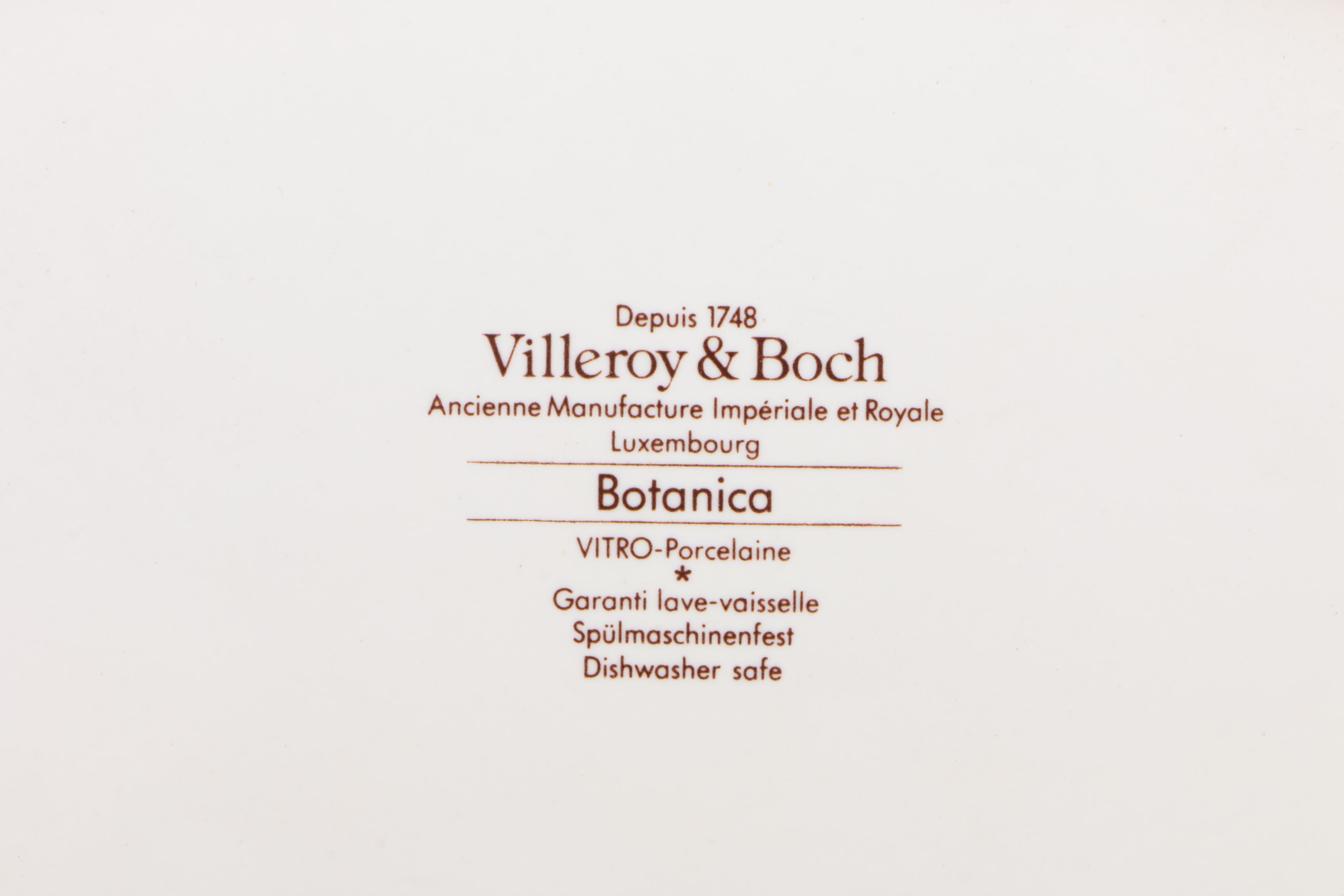 Portmeirion "Botanic Garden," Villeroy & Boch "Botanica" and Other Dinnerware