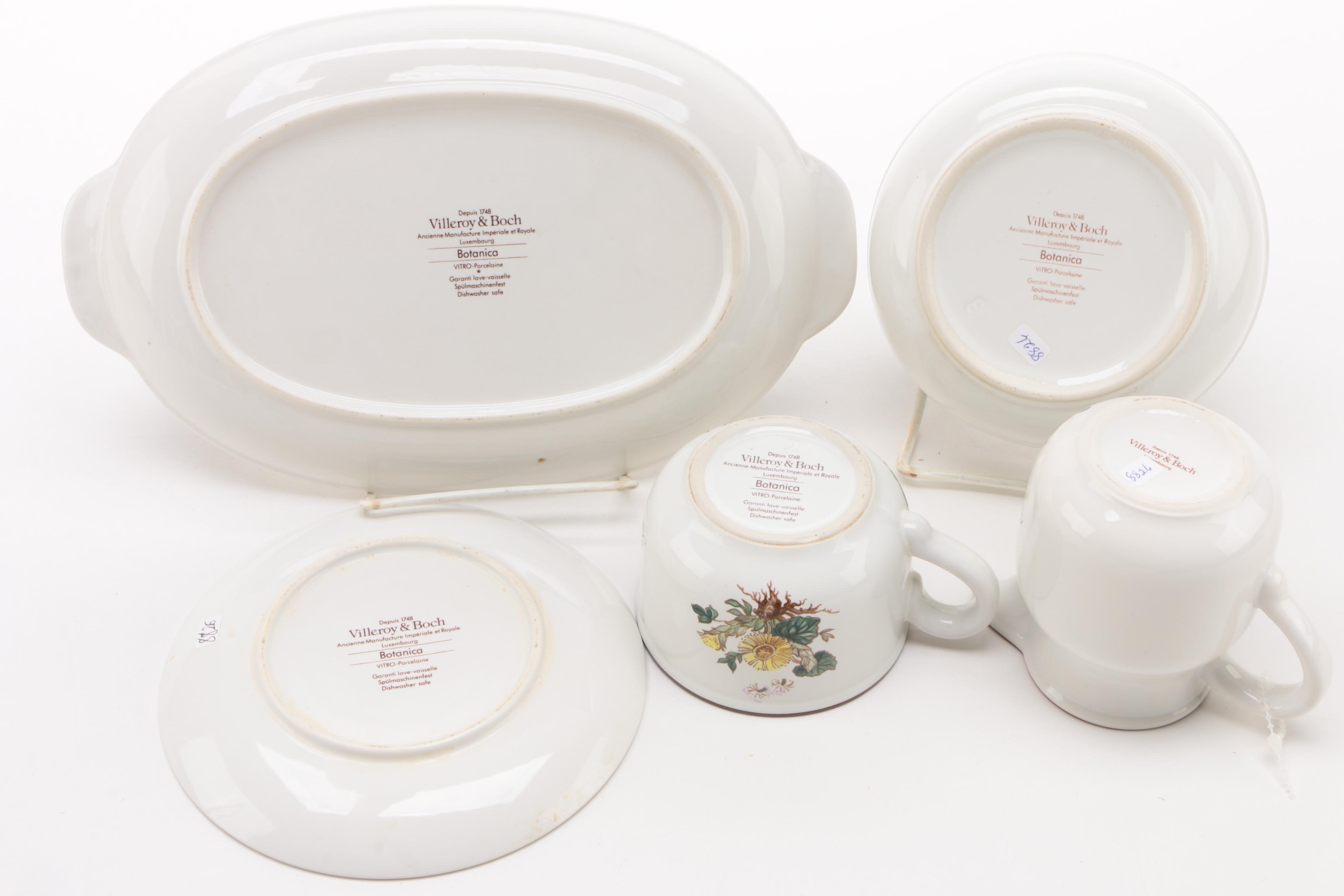 Portmeirion "Botanic Garden," Villeroy & Boch "Botanica" and Other Dinnerware