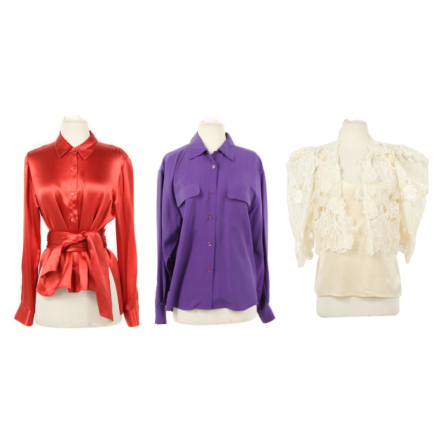 Worth, Cambridge Dry Goods, and Jona Silk Blouses