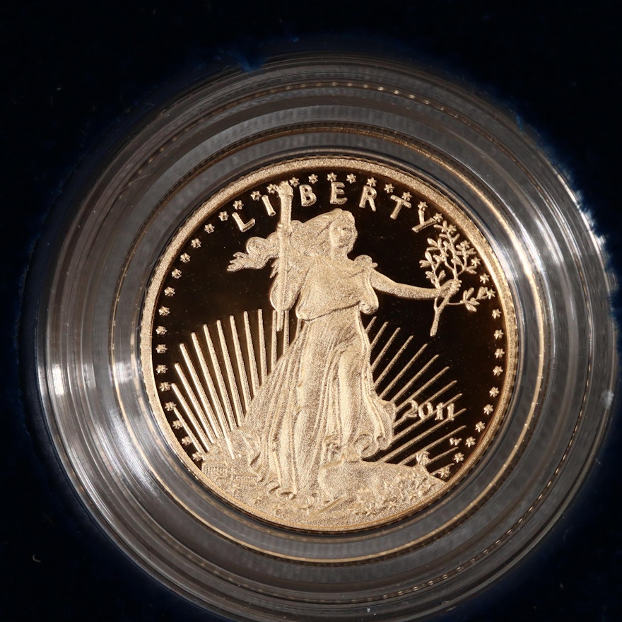 2011-W Five Dollar Proof Gold Eagle 1/10 oz Bullion Coin