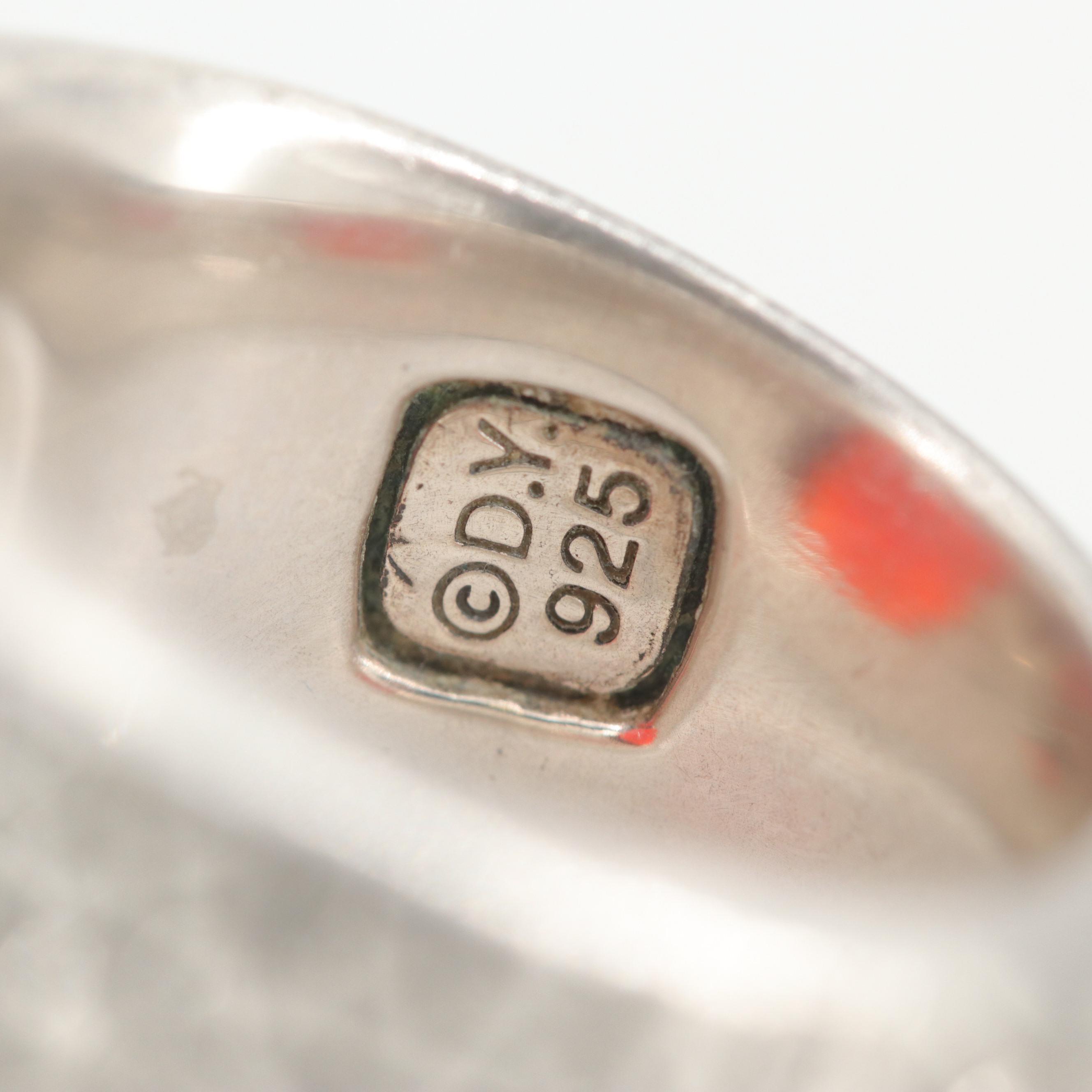 David Yurman Rhinoceros "Naturals Collection" Sterling Silver Carnelian Ring