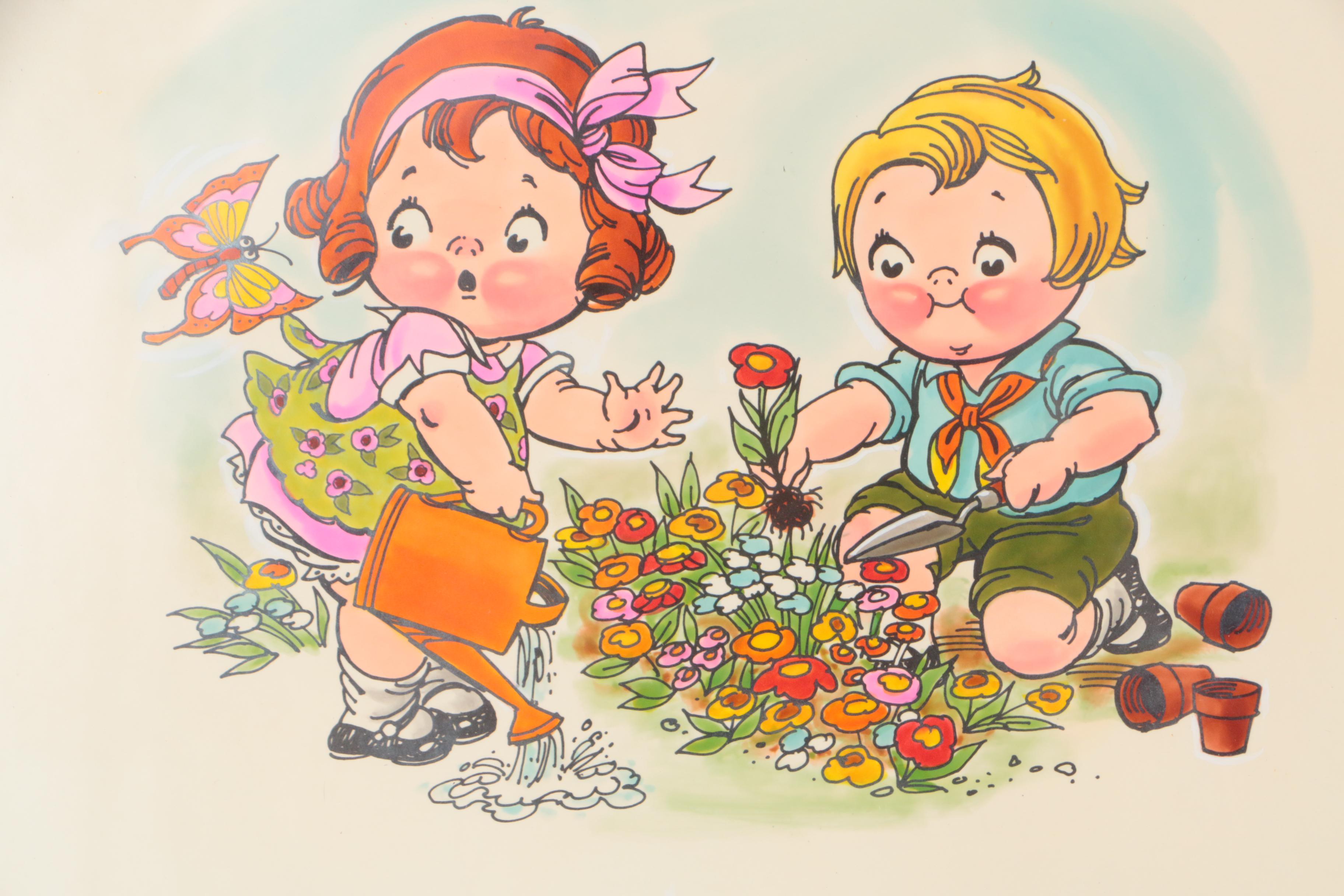 Campbell Soup Company Preliminary Illustrations for Campbell Kids 1978 Calendar