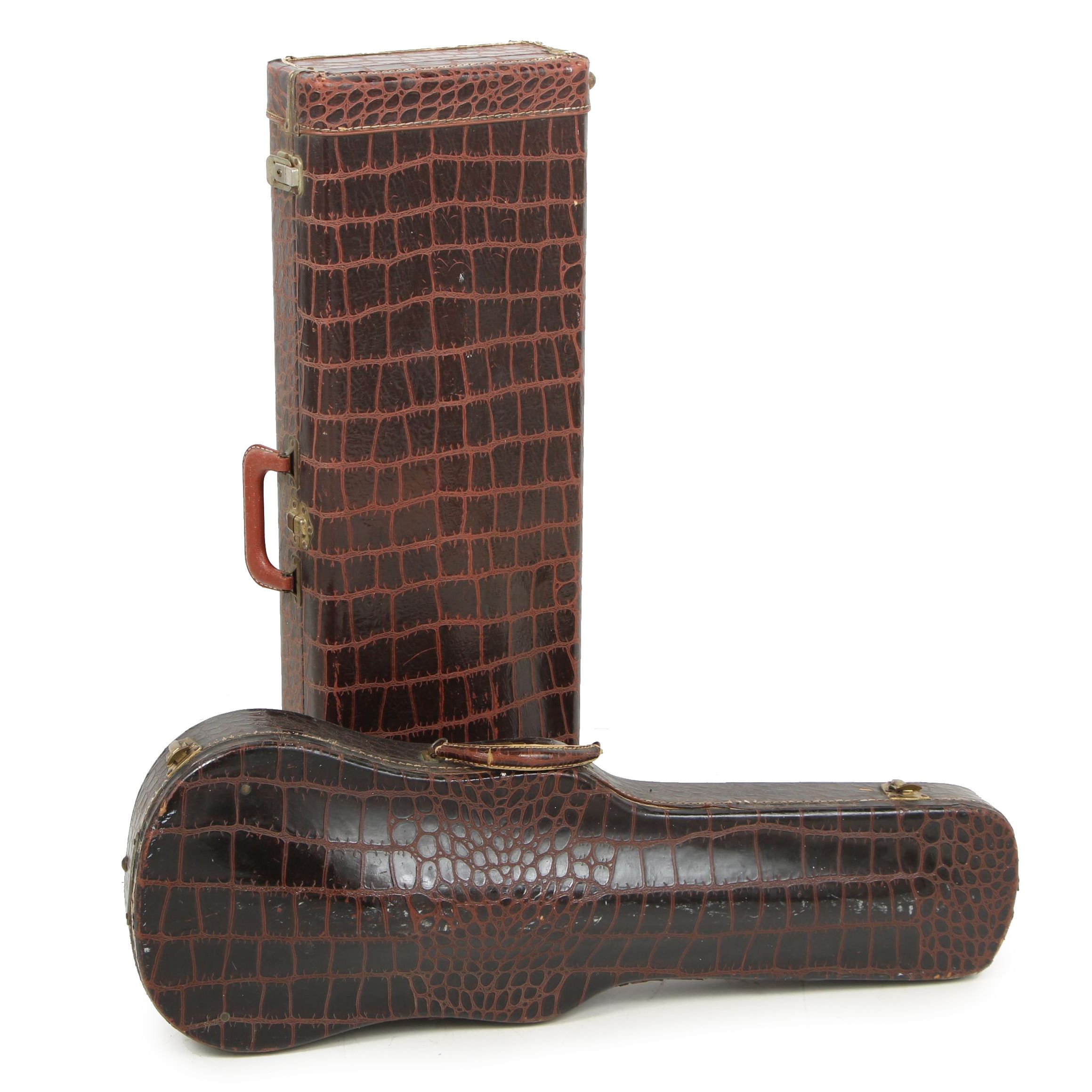 Lifton Alligator Skin Violin Cases, Mid 20th Century