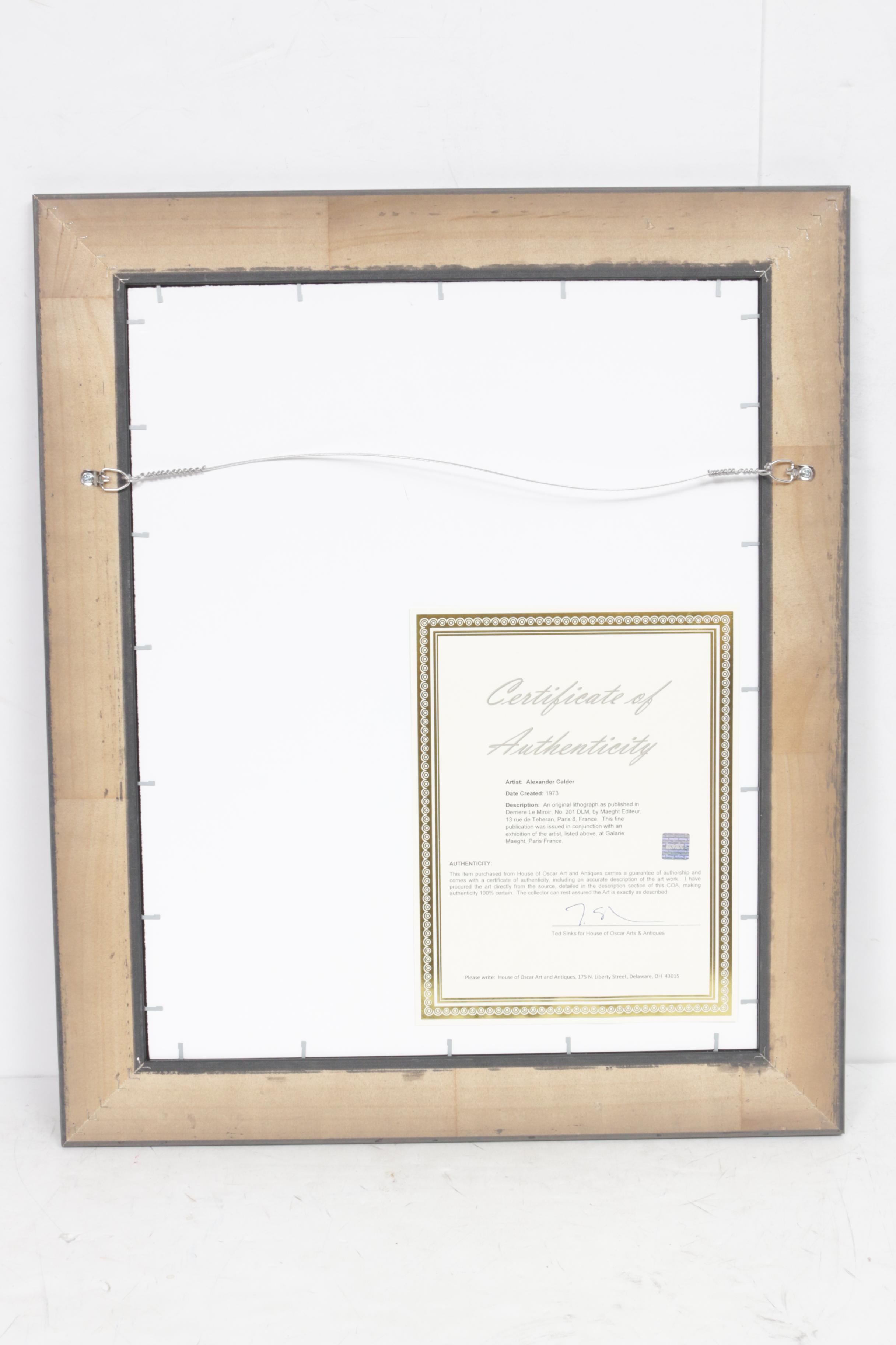 Alexander Calder Color Lithograph for "Derrière le Miroir"