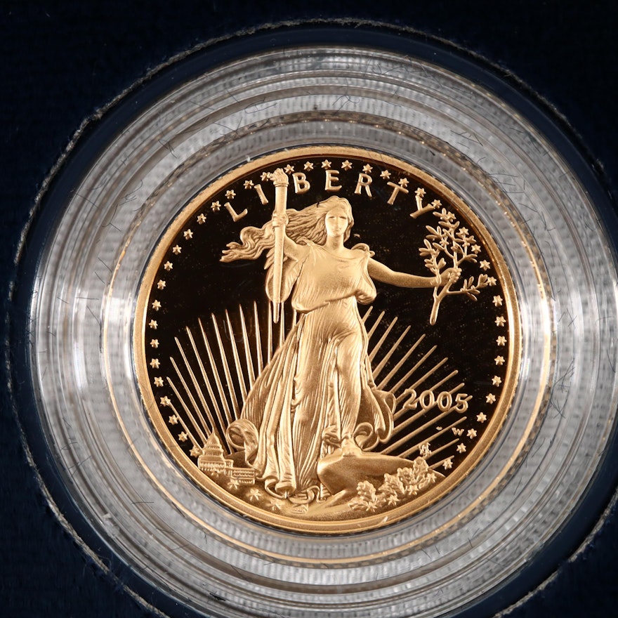 2005-W Five Dollar Proof Gold Eagle 1/10 oz. Bullion Coin