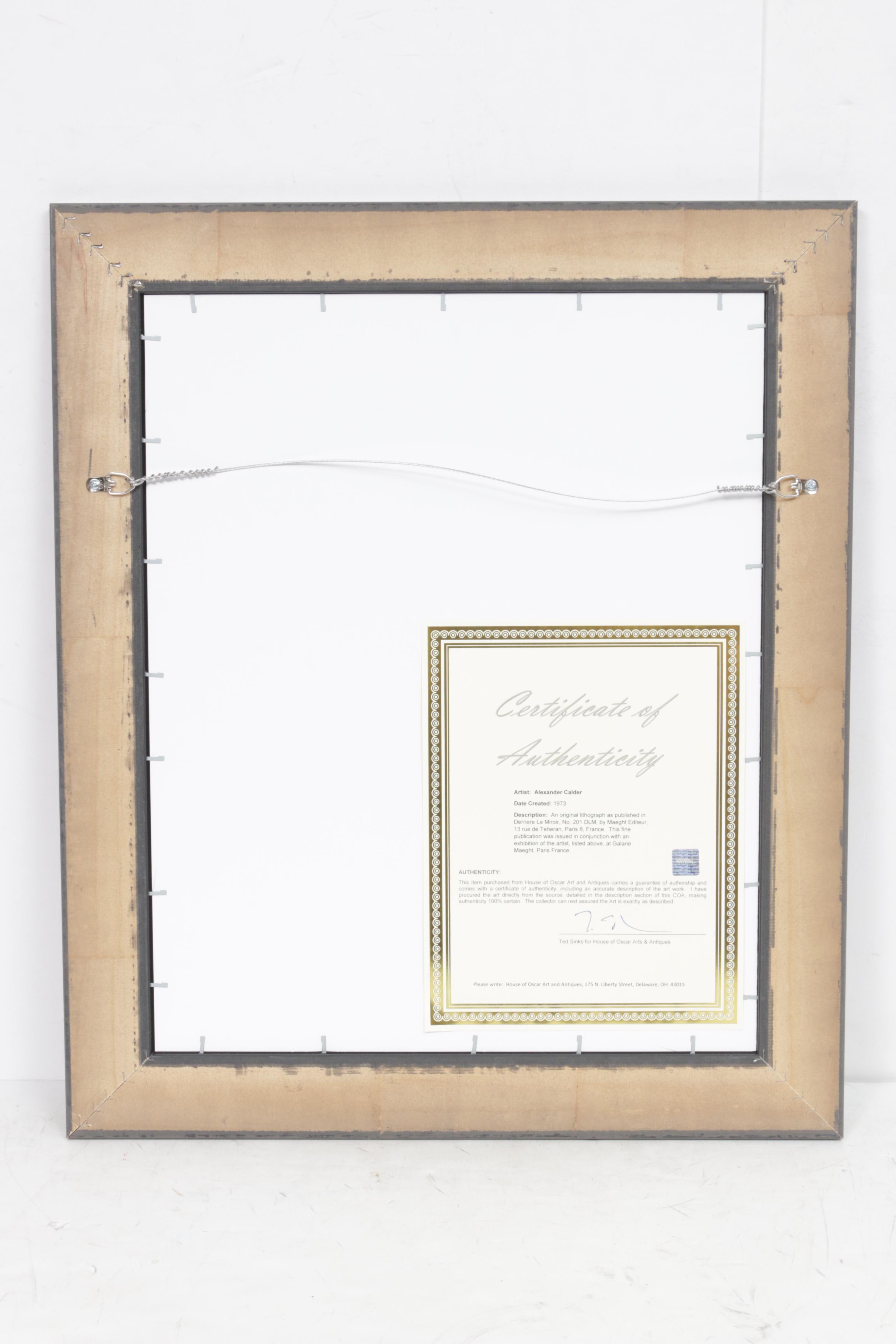 Alexander Calder Color Lithograph for "Derrière le Miroir"