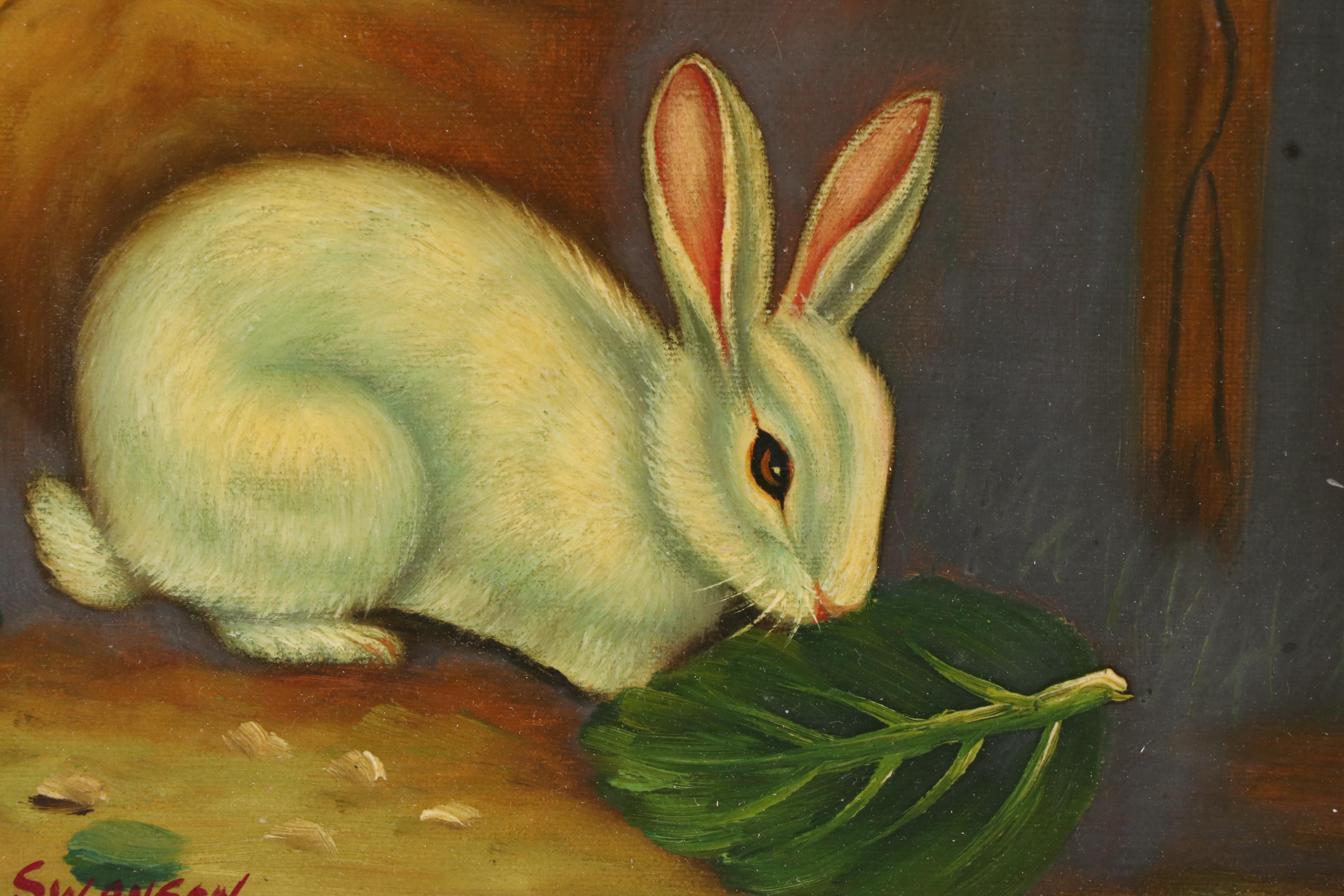 C. Swanson Oil Painting of Bunny