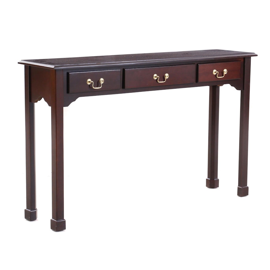 Federal Style Cherry Console Table, 1990s