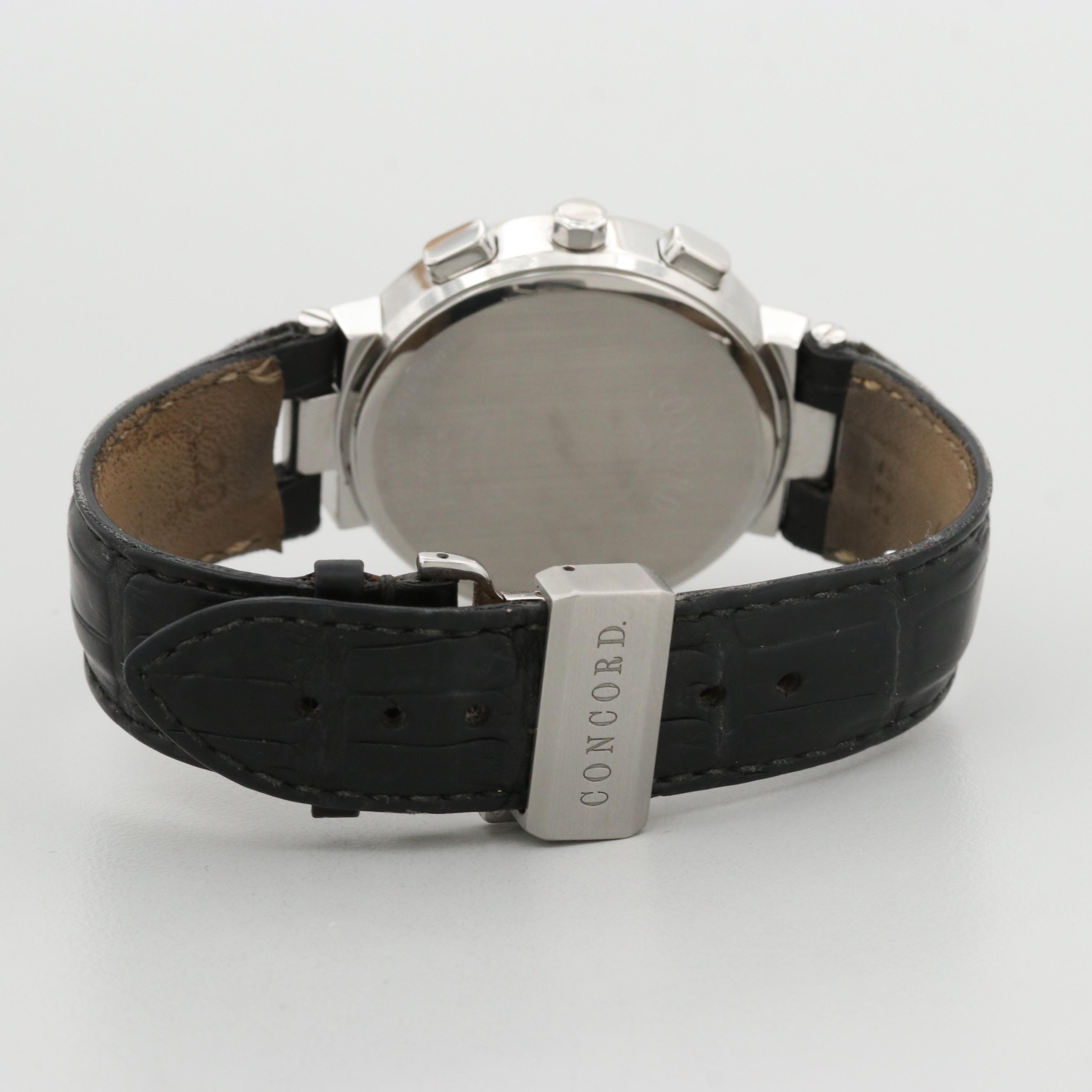 Concord La Scala Stainless Steel 1.00 CTW Diamond Chronograph Watch