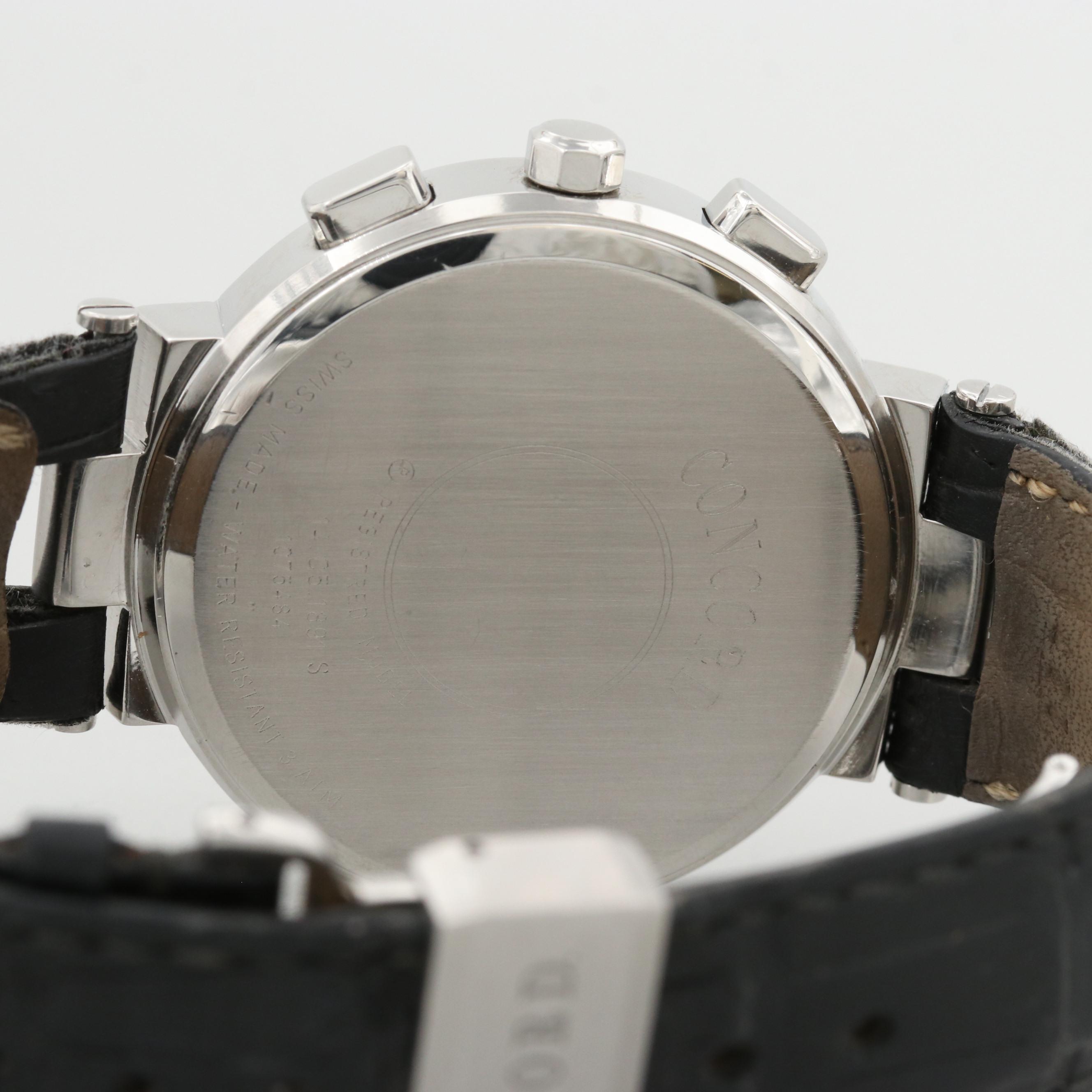 Concord La Scala Stainless Steel 1.00 CTW Diamond Chronograph Watch