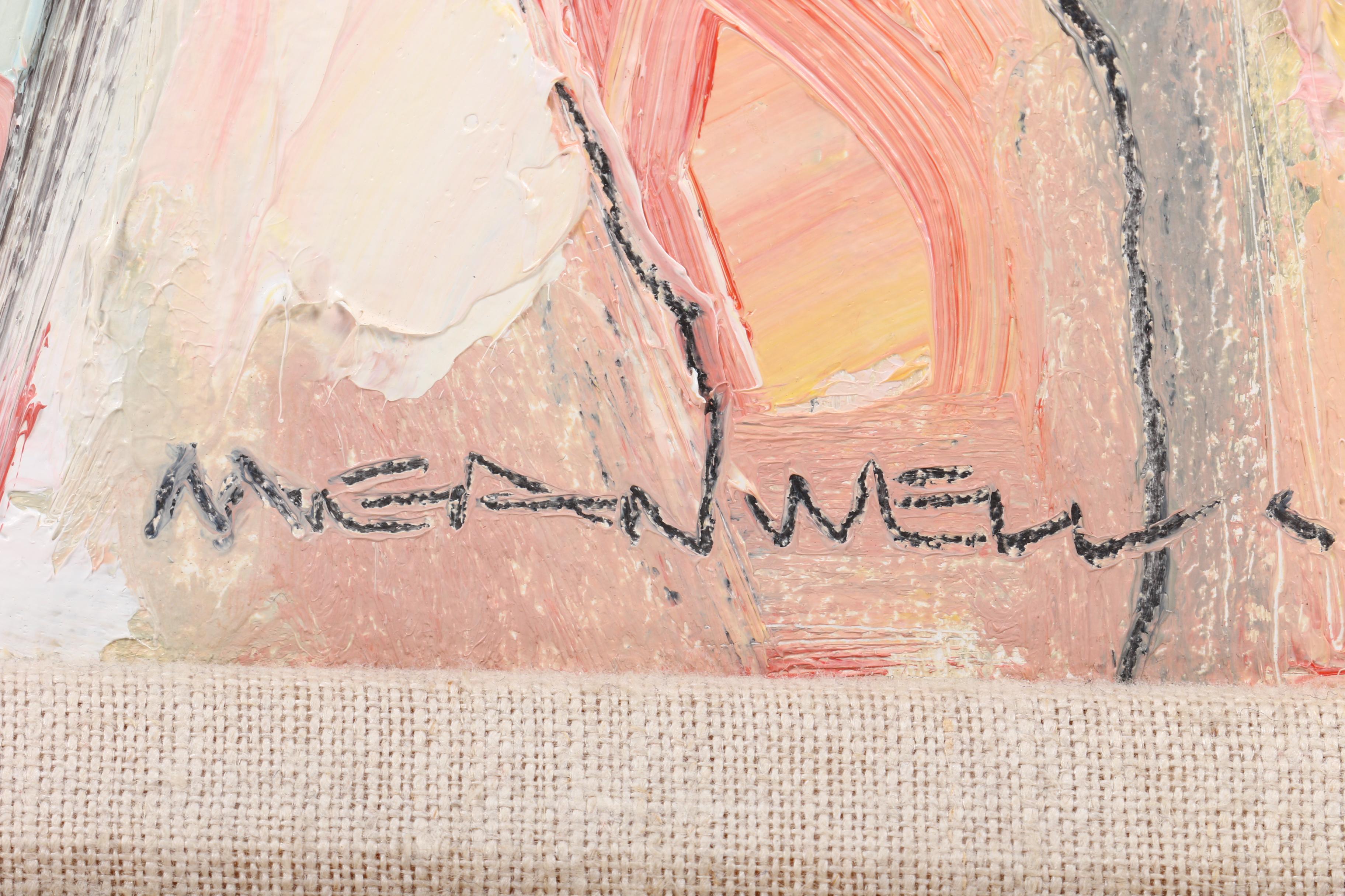 Jack Meanwell Modernist Oil Painting "A Pair of Nudes"