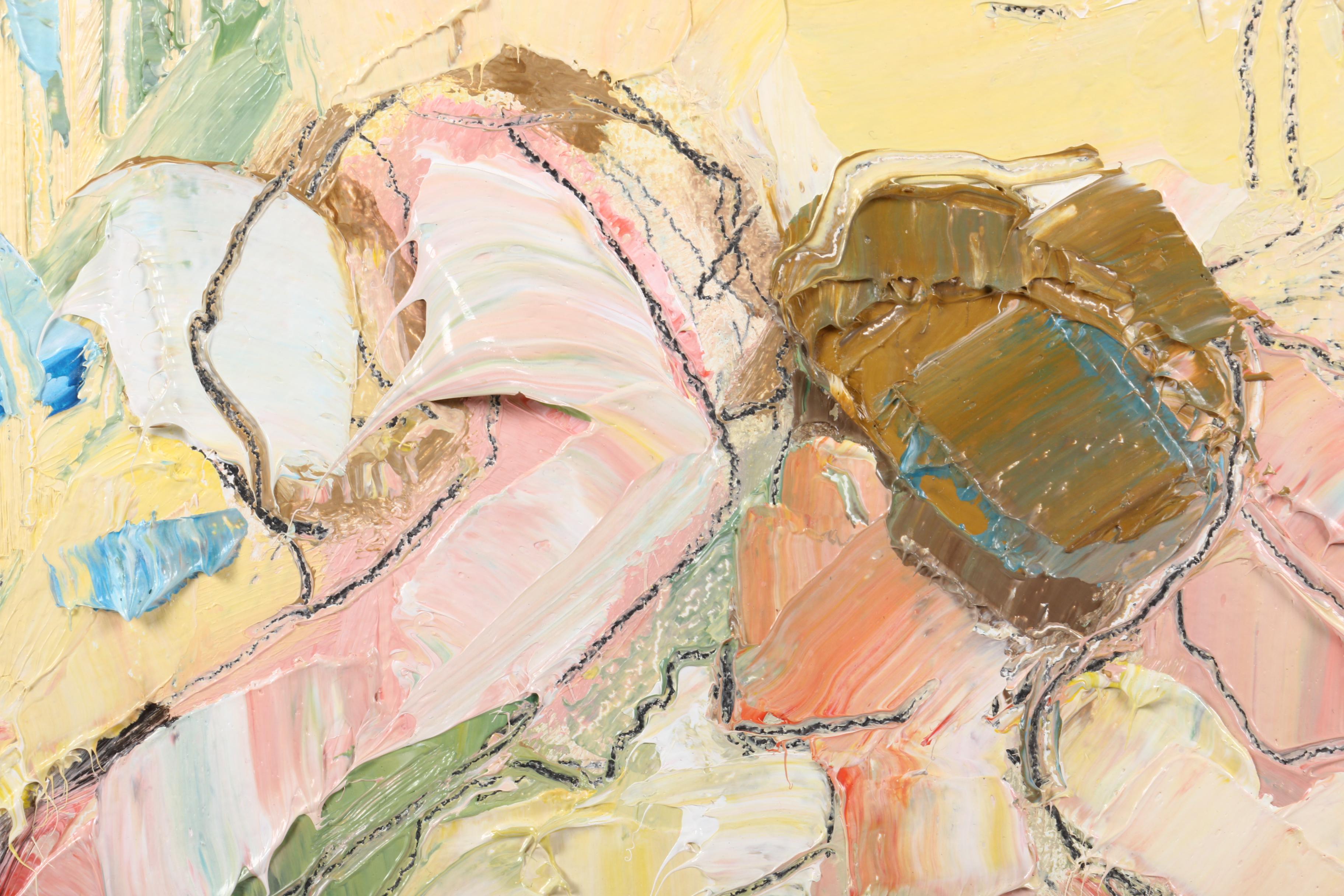 Jack Meanwell Modernist Oil Painting "A Pair of Nudes"