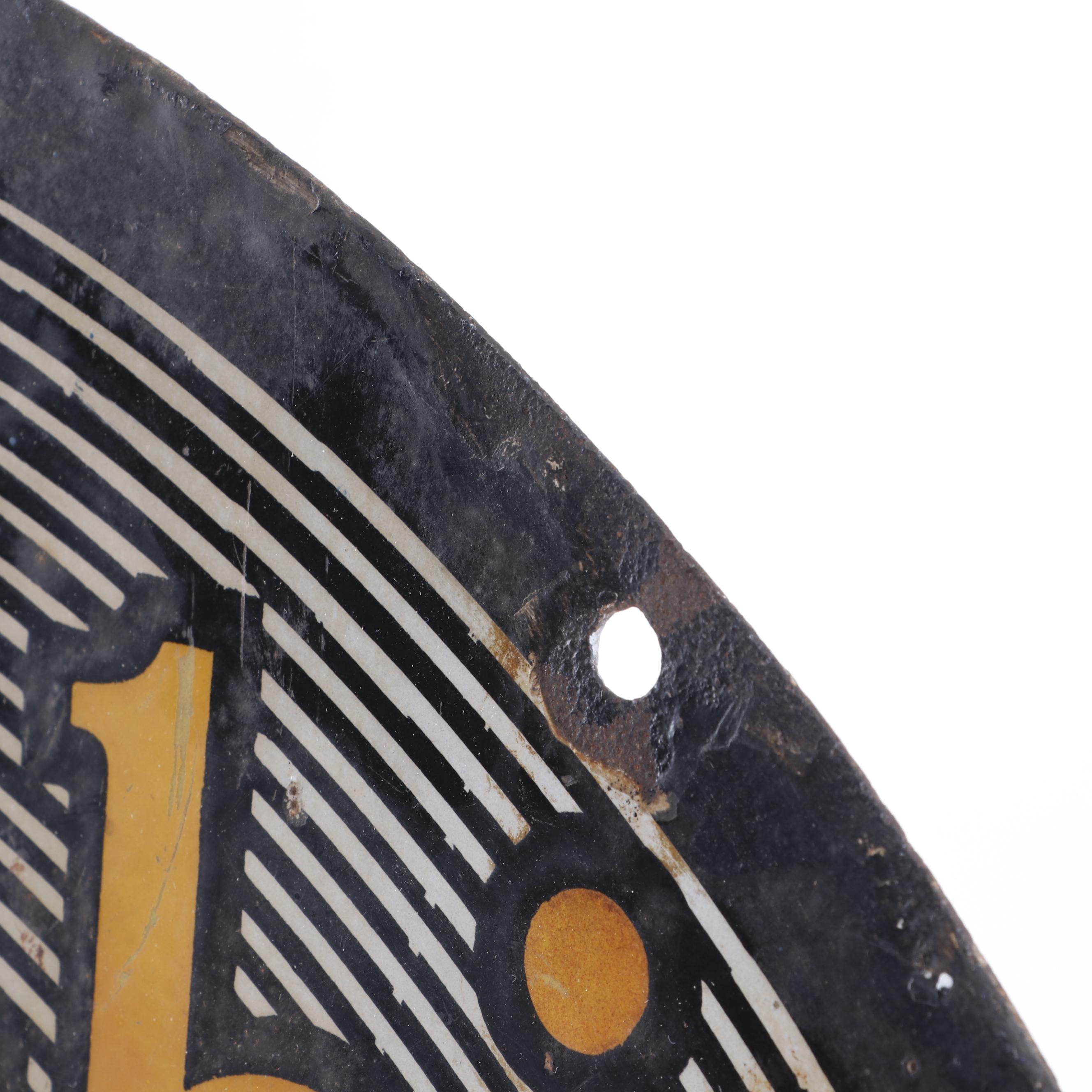 Columbia Records Double-Sided Porcelain Advertising Sign, Early 20th Century