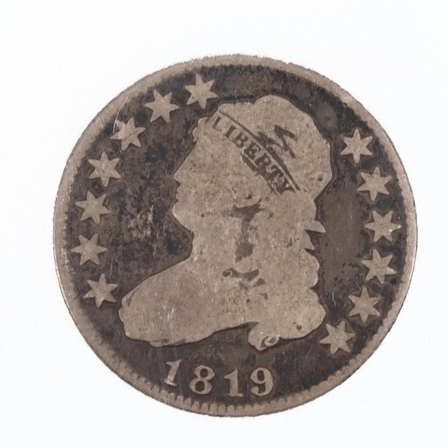 1819 Capped Bust Silver Quarter