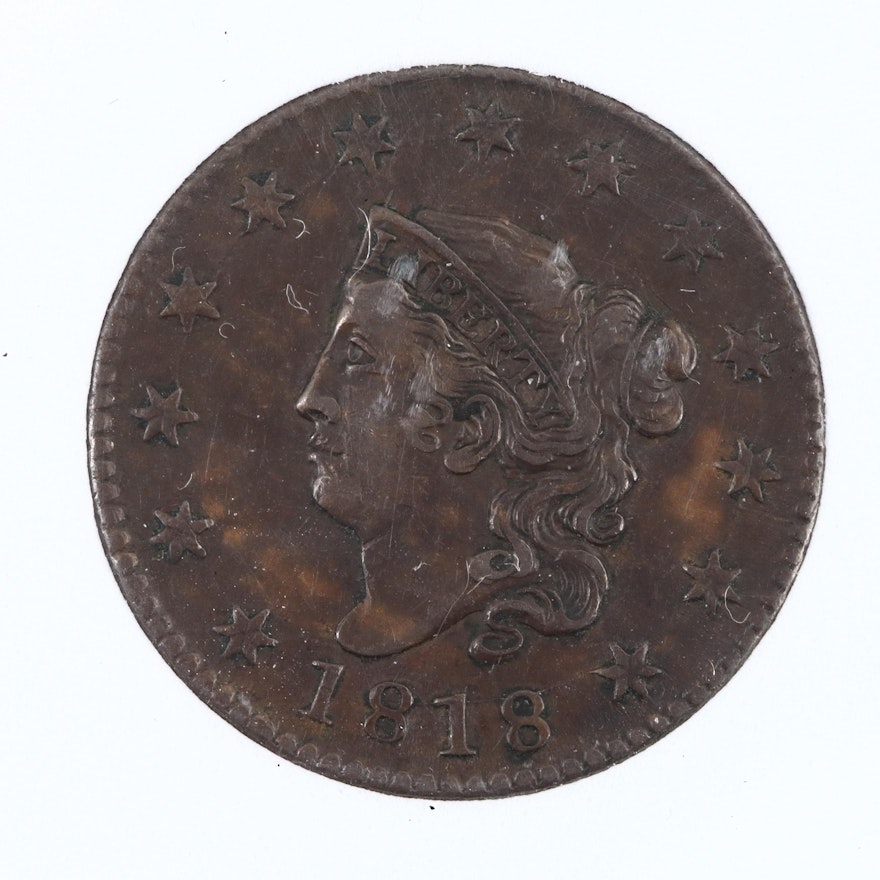 1818 Coronet Head Large Cent