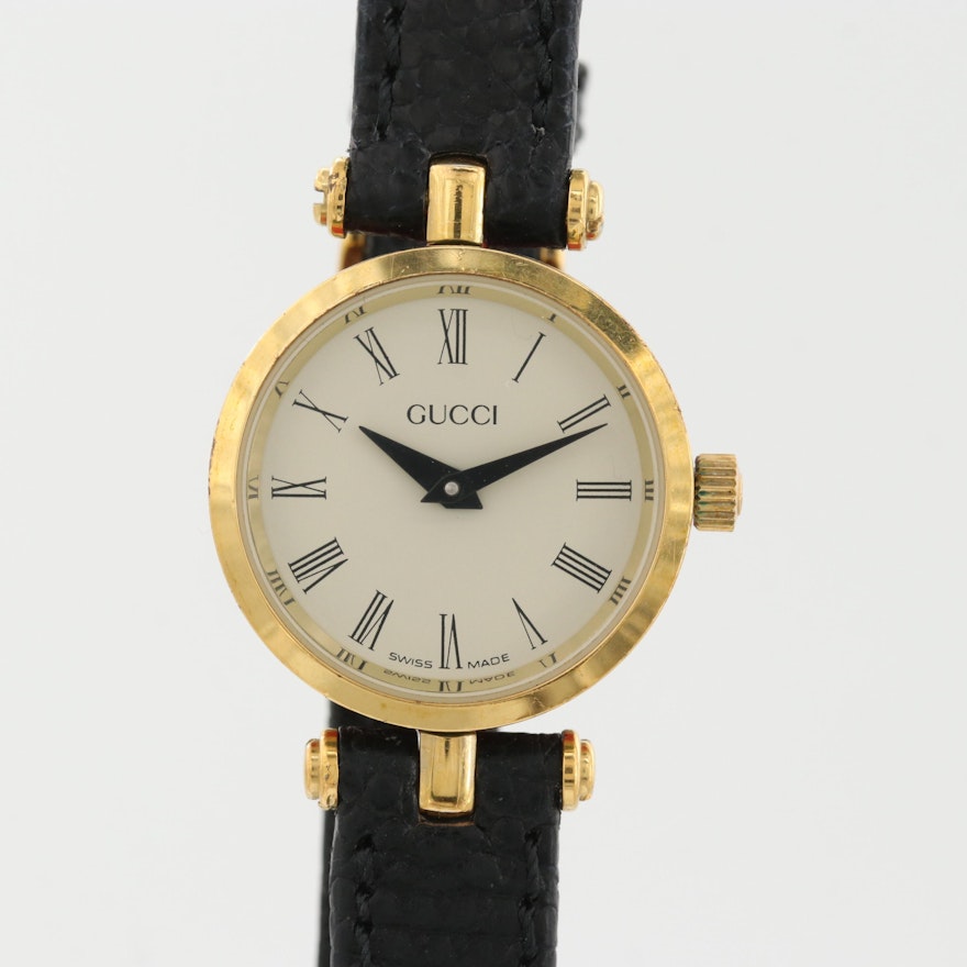 Vintage Gucci 200L Gold Tone Quartz Wristwatch