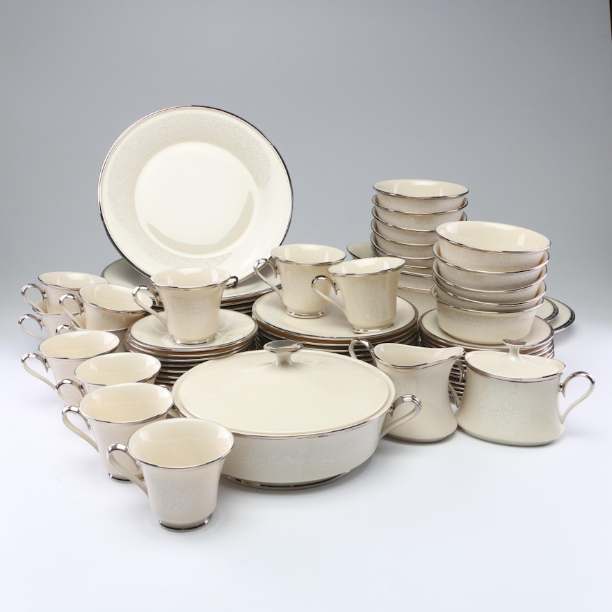 Lenox "Moonspun" Porcelain Dinnerware, Late 20th Century