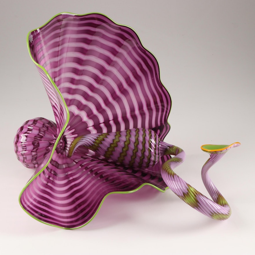 Dale Chihuly "Amethyst Persian Pair" Art Glass Sculpture