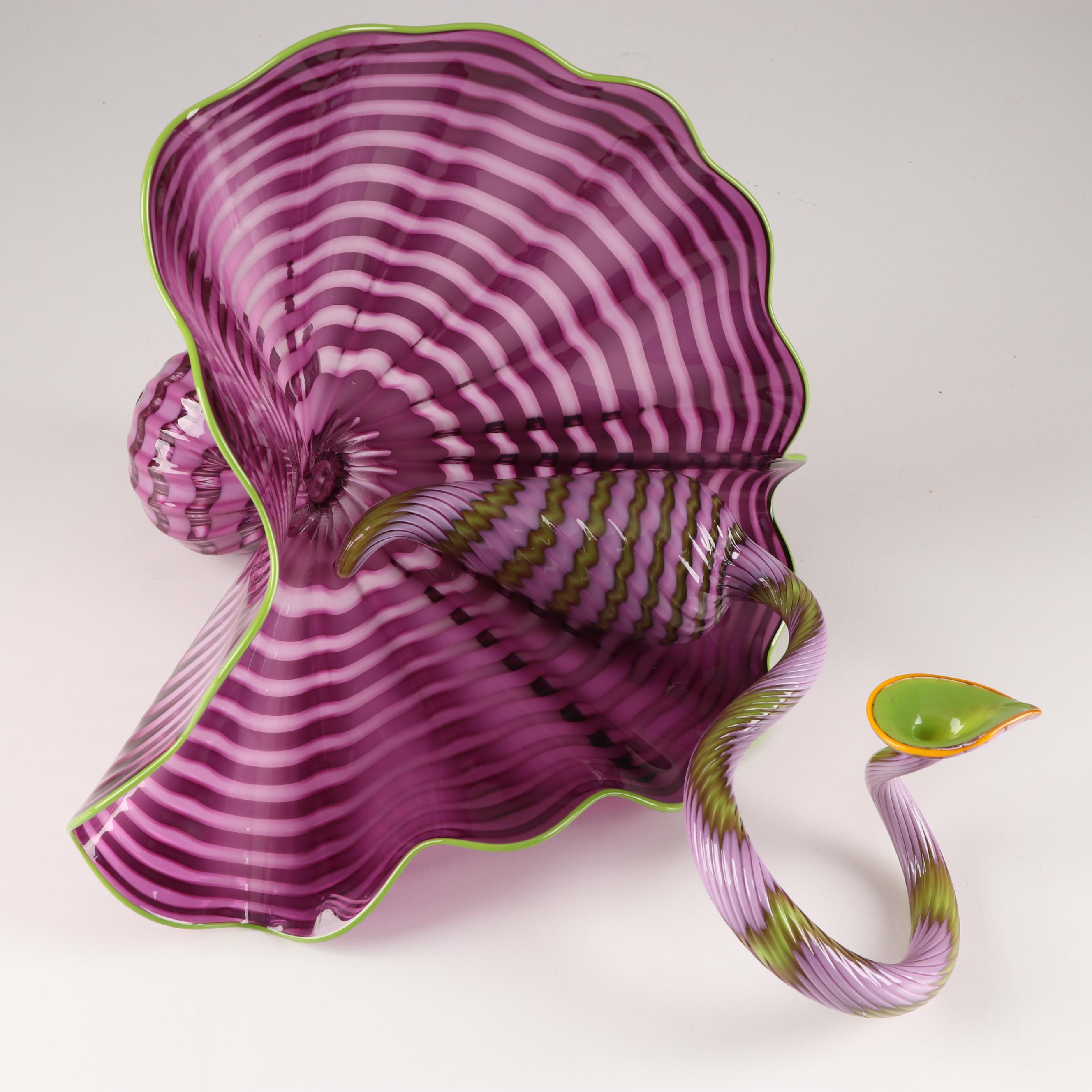 Dale Chihuly "Amethyst Persian Pair" Art Glass Sculpture