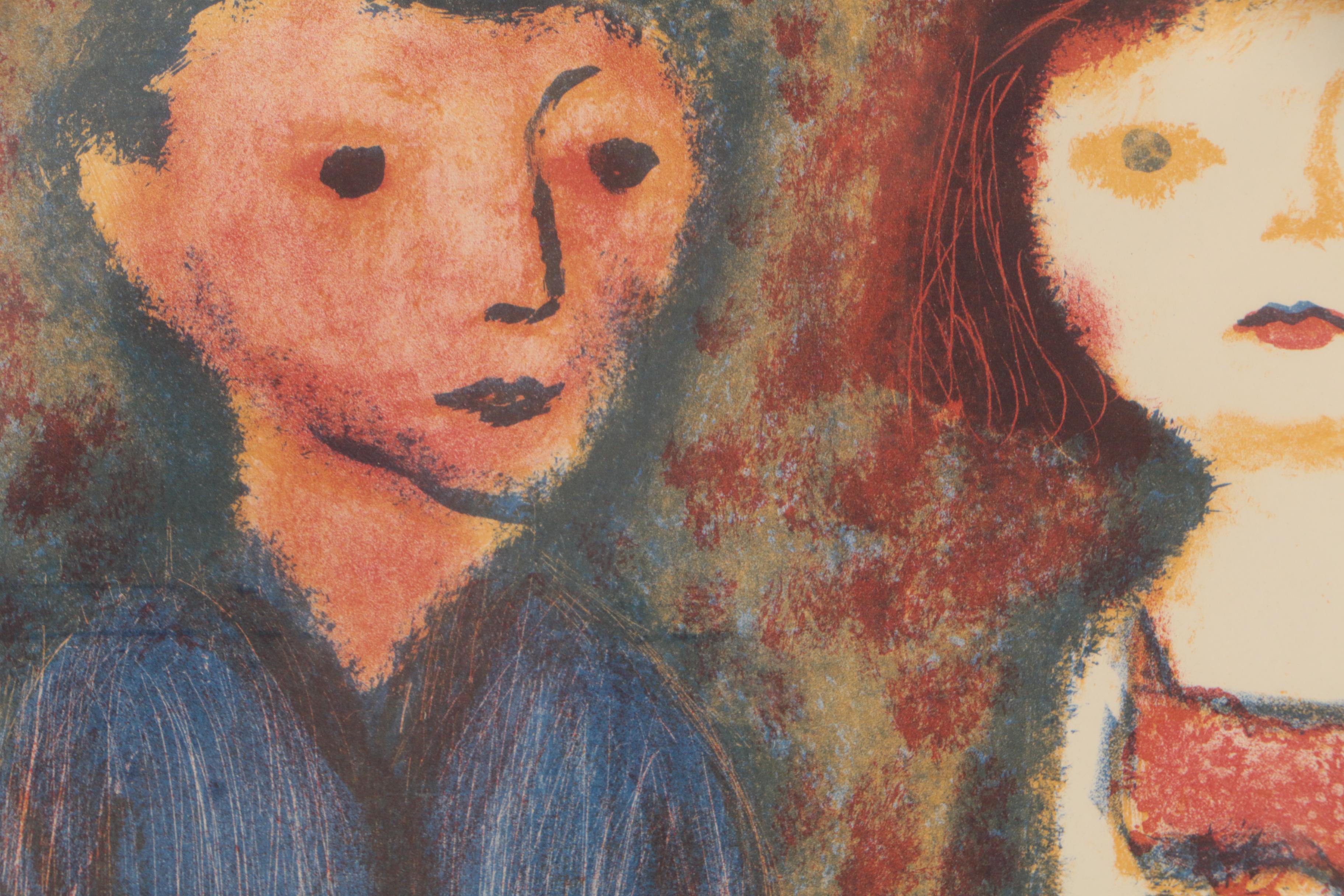 Jerome Kaplan Lithograph "Skates"