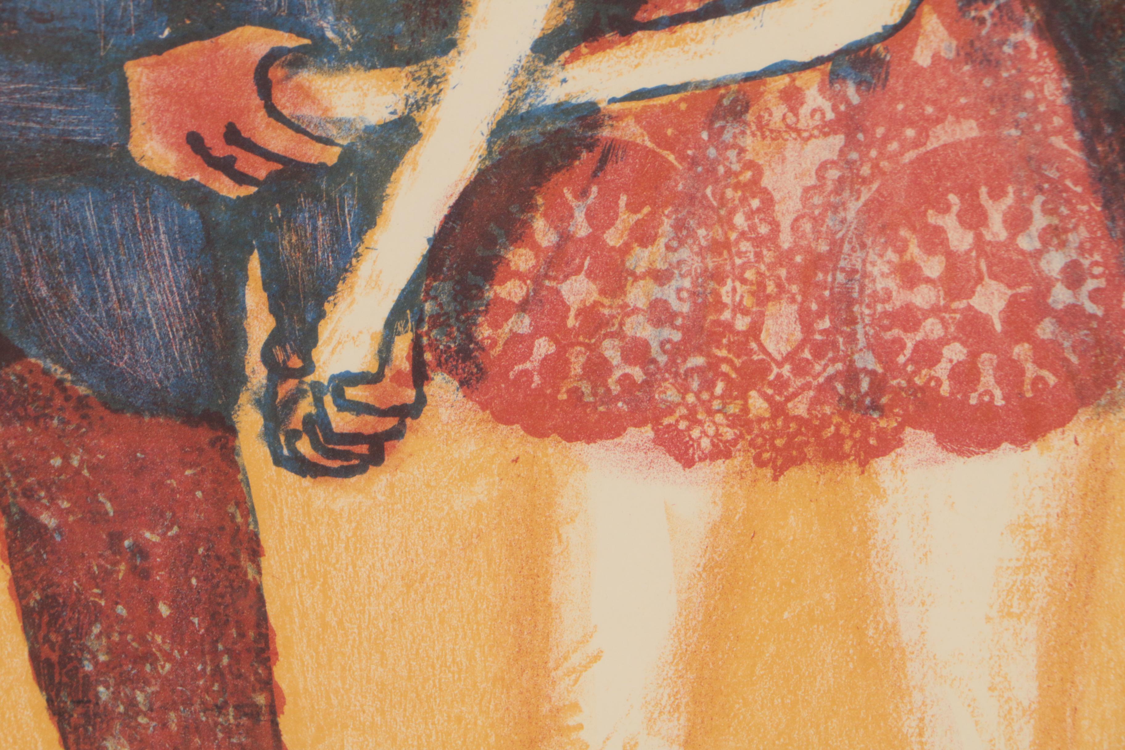 Jerome Kaplan Lithograph "Skates"