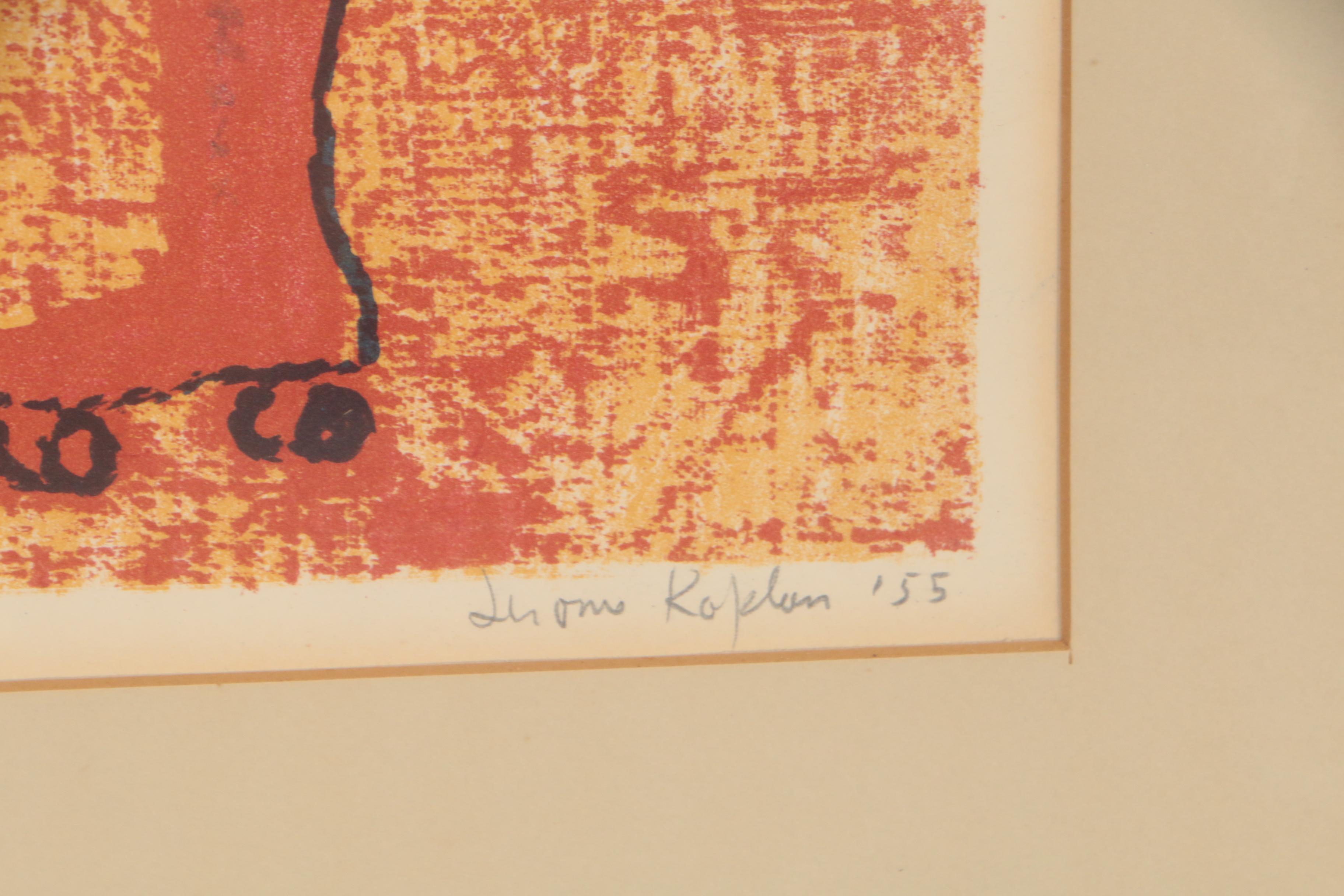 Jerome Kaplan Lithograph "Skates"