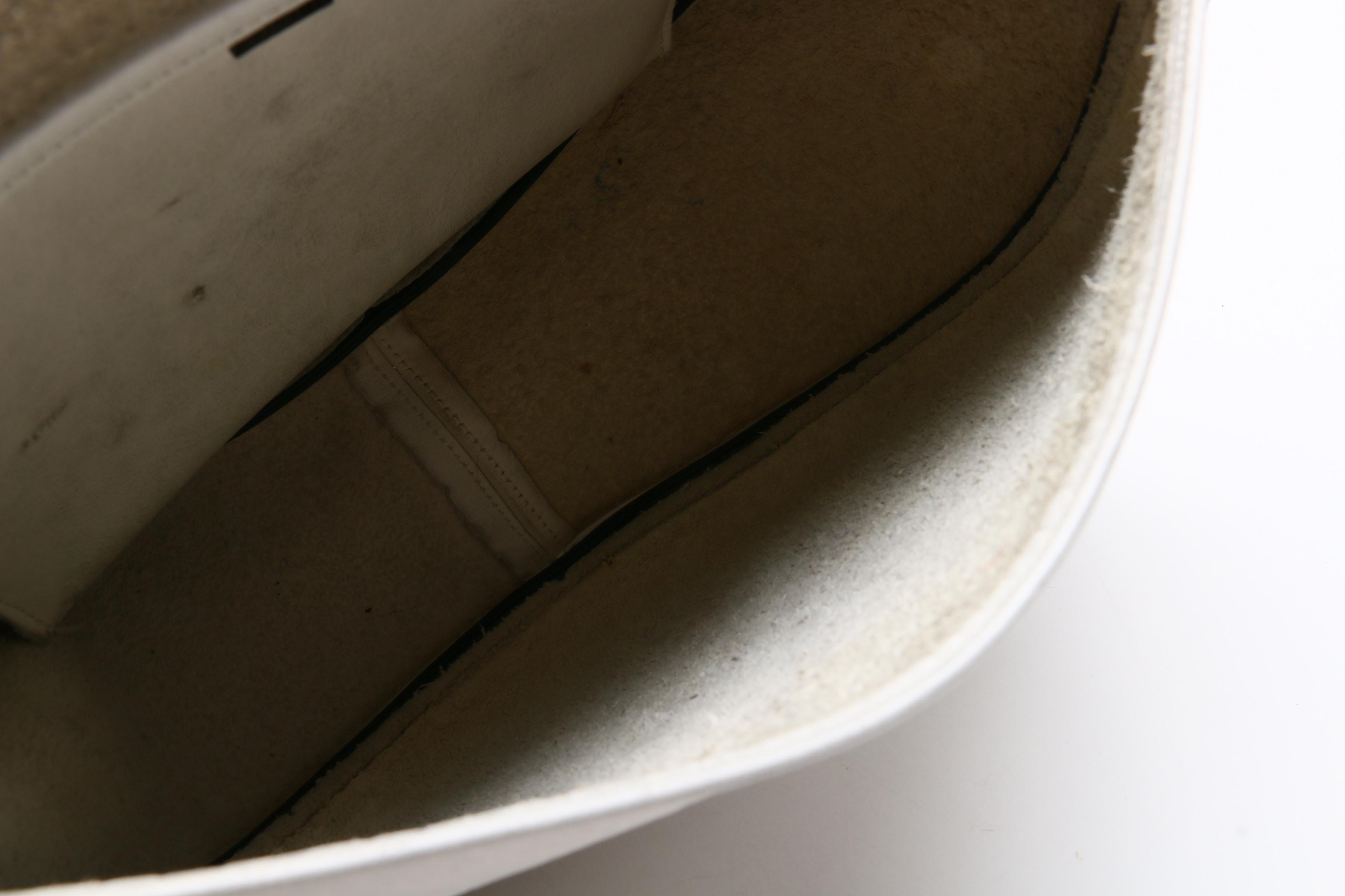 Bonnie Cashin Designed Coach White Leather Saddle Shoulder Bag, 1960s Vintage