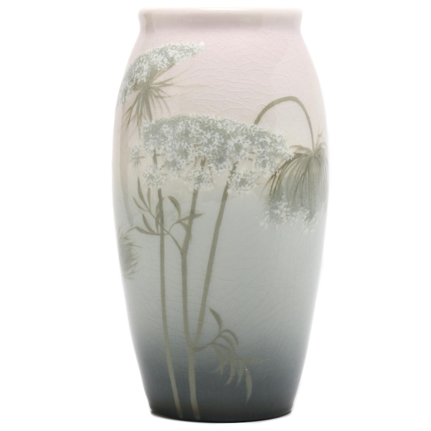 Sara Sax Rookwood Pottery Queen Anne's Lace Vase, 1907