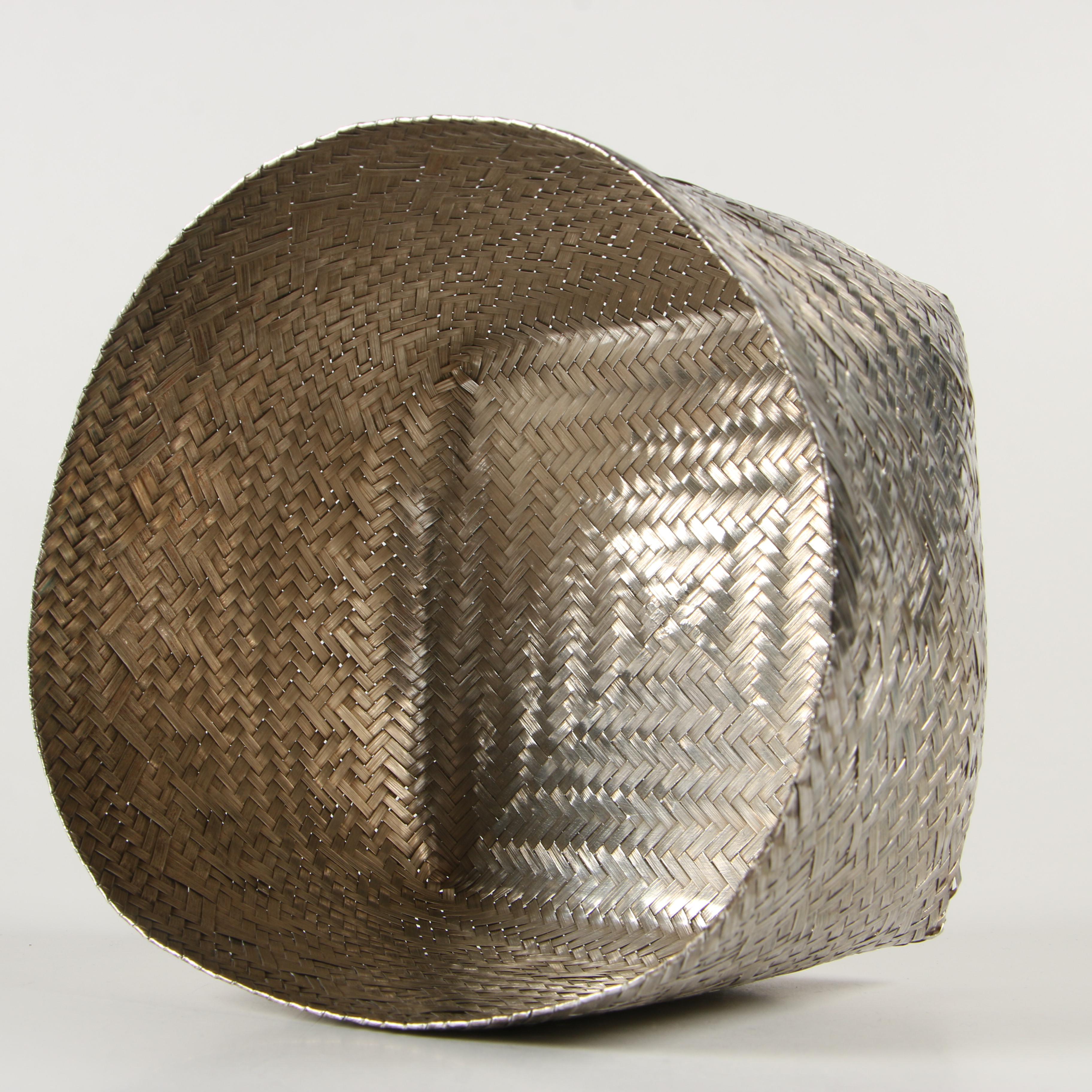 Tane Mexican Woven Sterling Silver Basket, Mid-Century