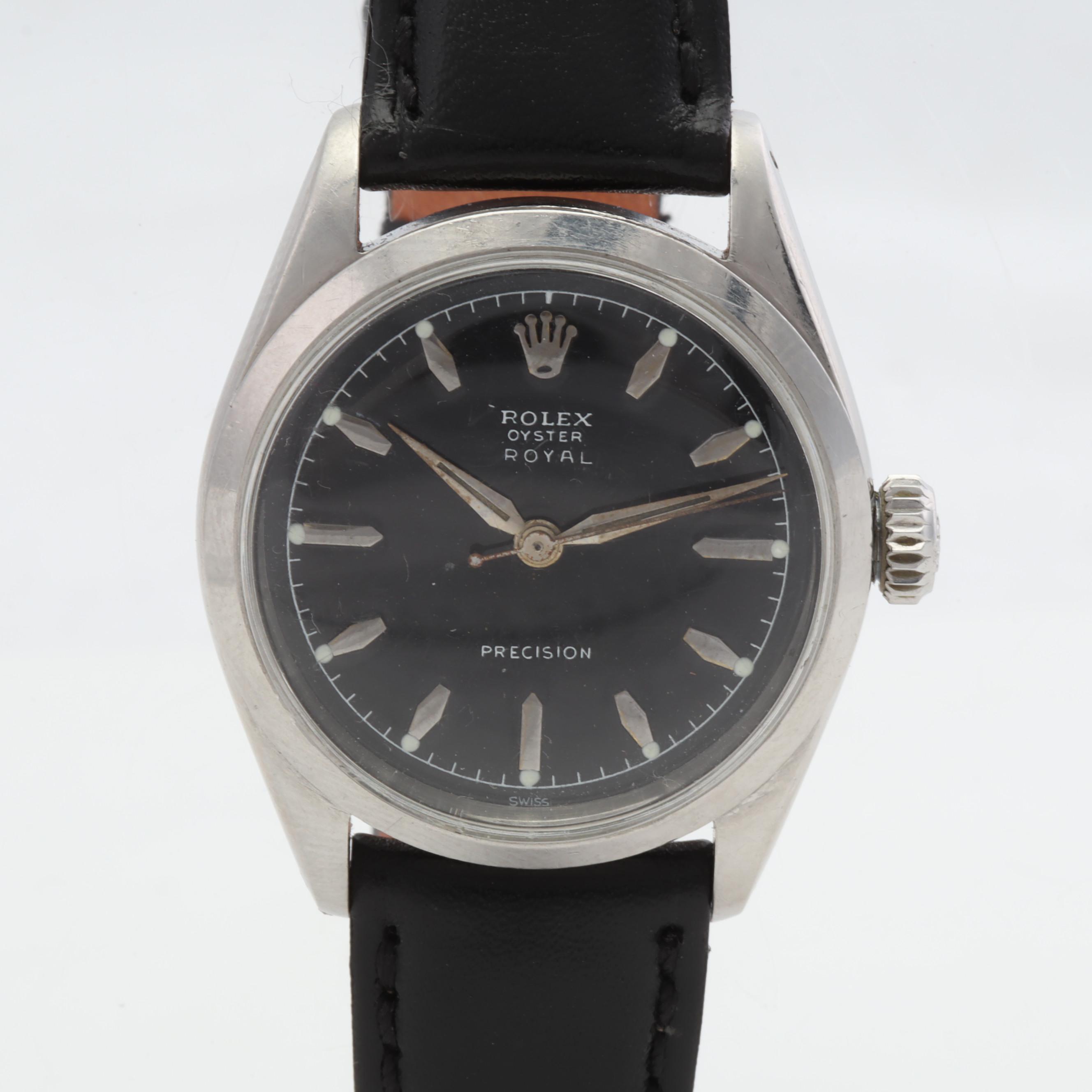 Vintage Rolex Oyster Royal Precision Stem Wind Stainless Steel Watch