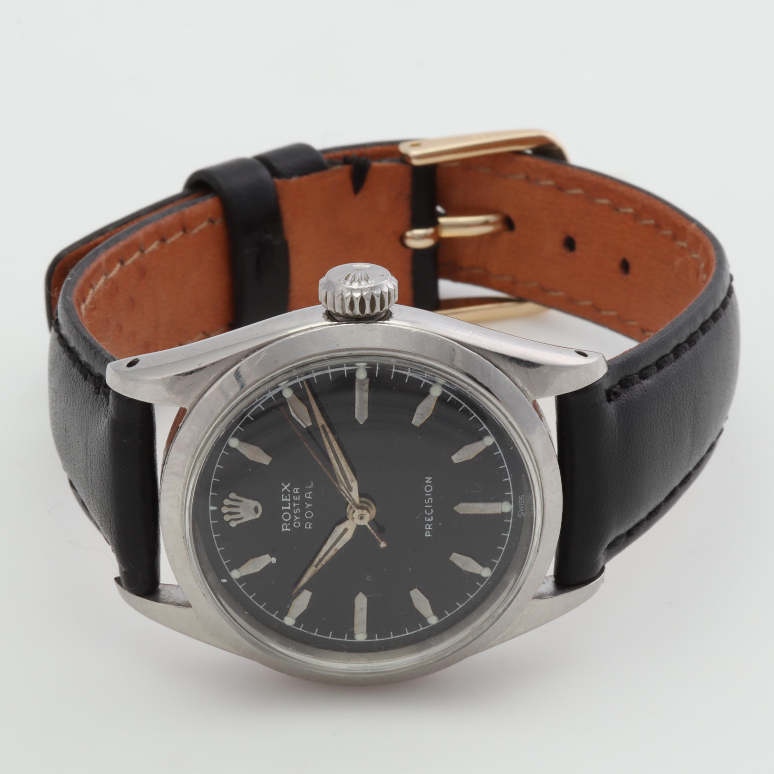 Vintage Rolex Oyster Royal Precision Stem Wind Stainless Steel Watch