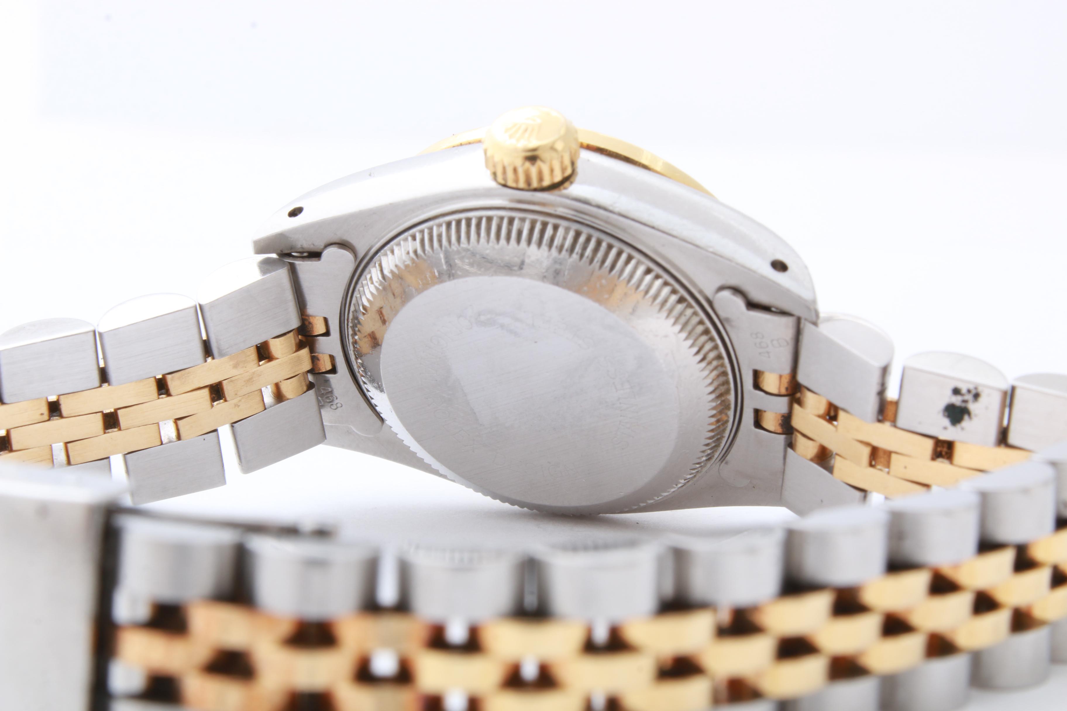 Rolex 14K Yellow Gold and Stainless Steel Diamond Bezel Watch