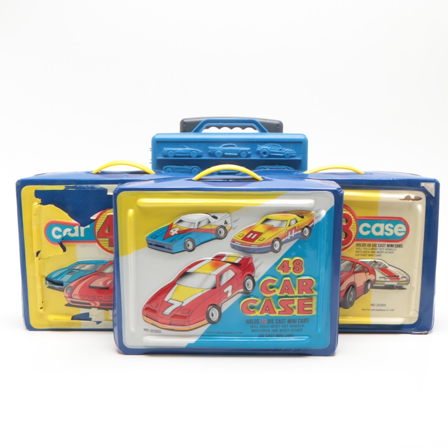Hot Wheels, Matchbox, and Other Die-Cast Toy Cars with Cases