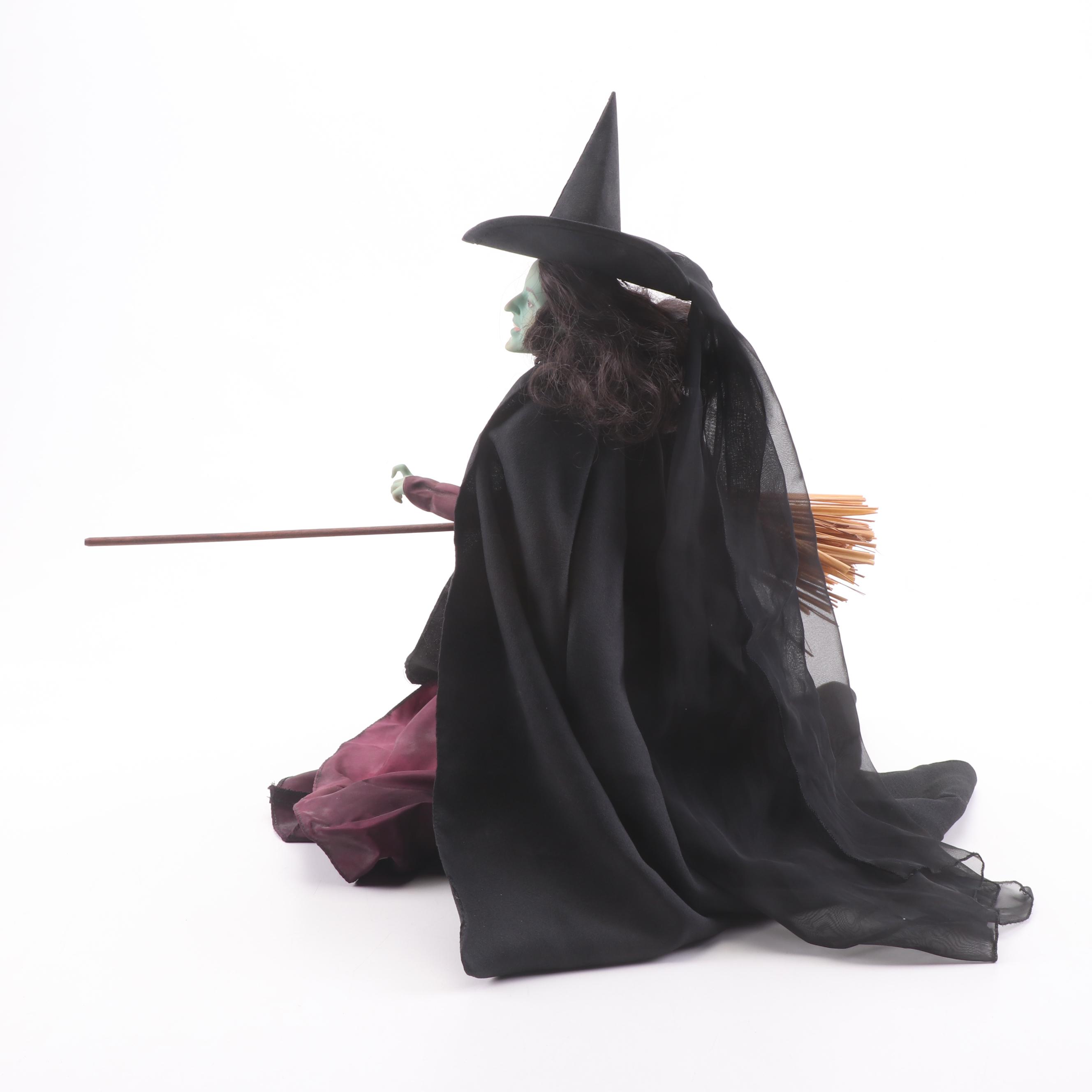 1989 Franklin Heirloom "Wicked Witch of the East" Porcelain Doll with Stand