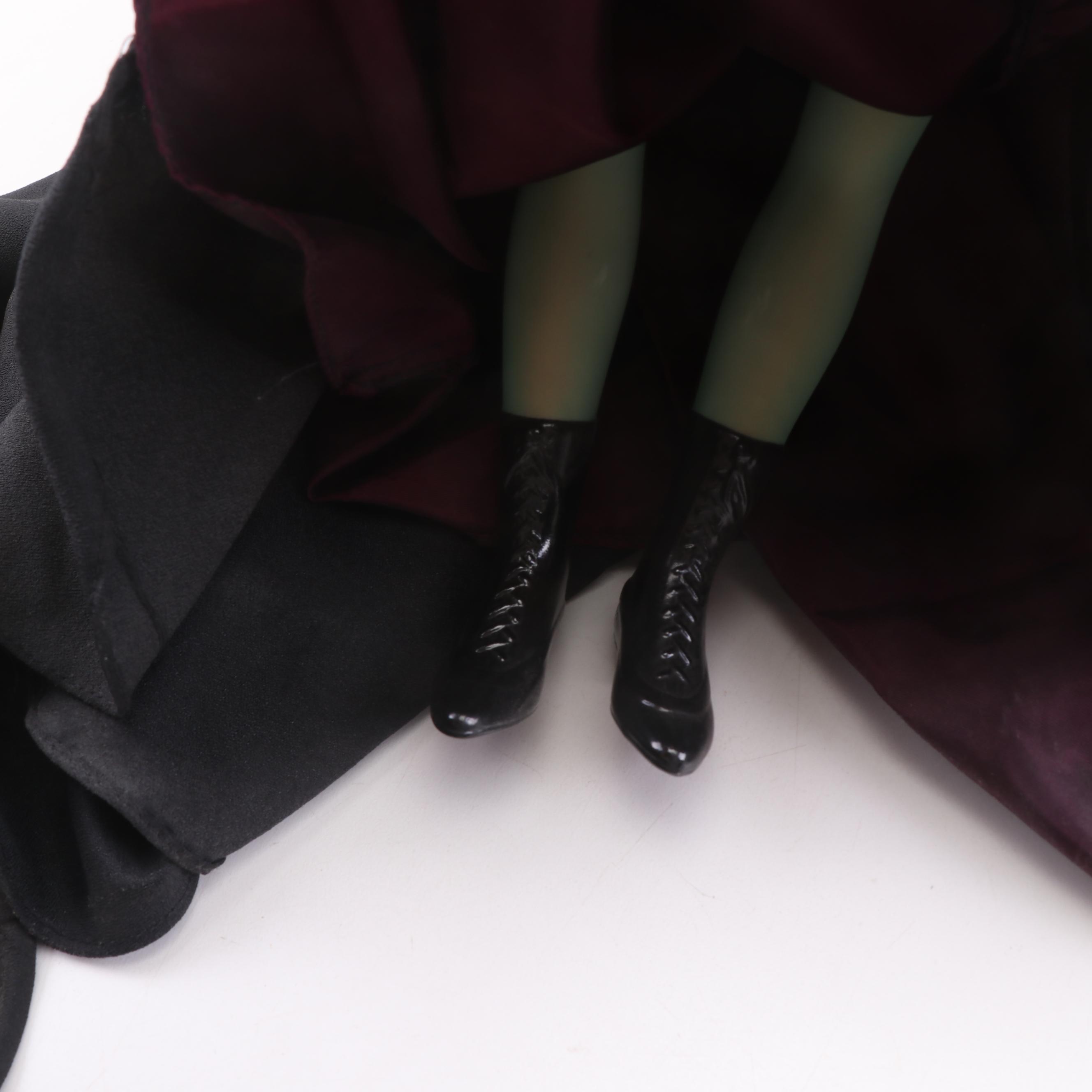 1989 Franklin Heirloom "Wicked Witch of the East" Porcelain Doll with Stand