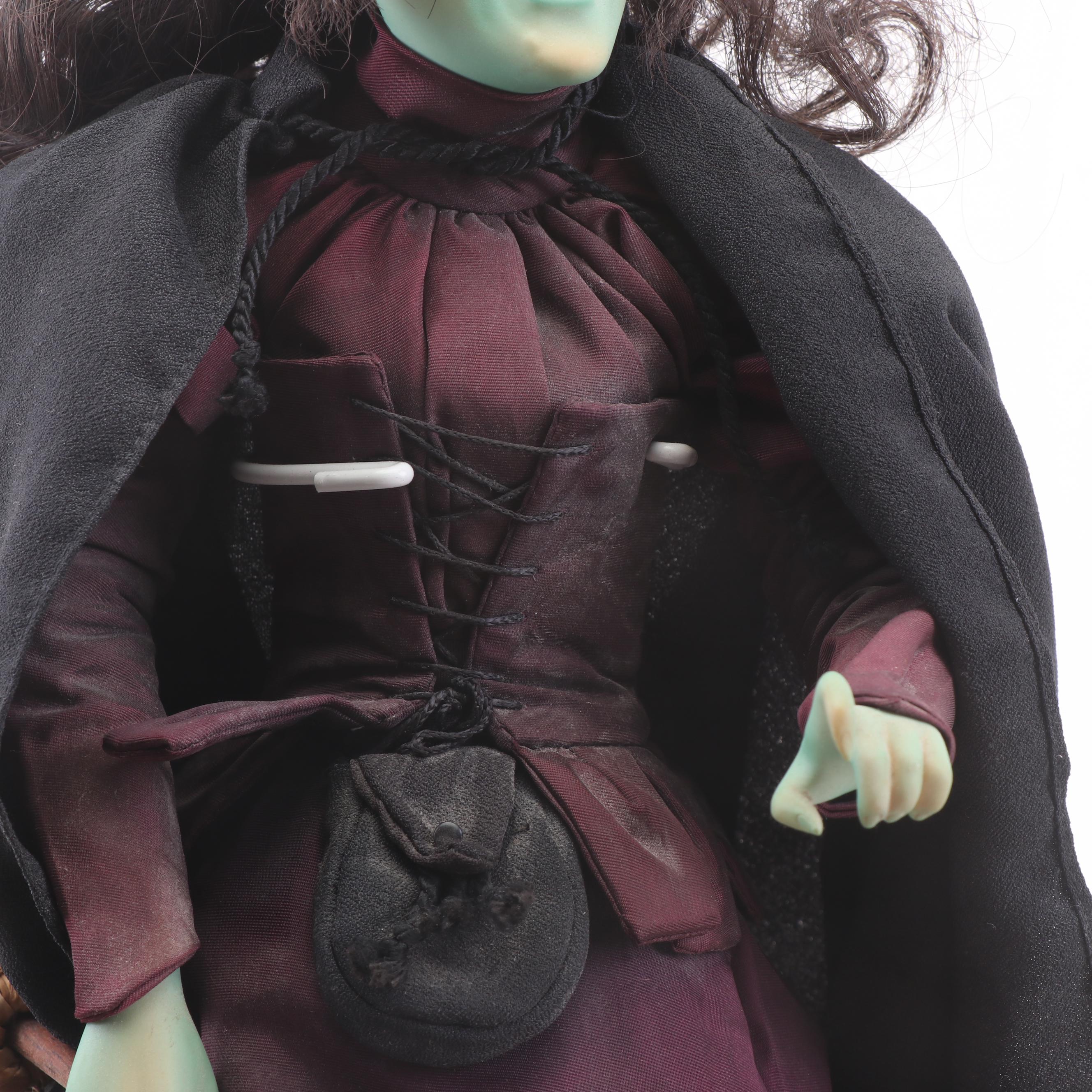 1989 Franklin Heirloom "Wicked Witch of the East" Porcelain Doll with Stand