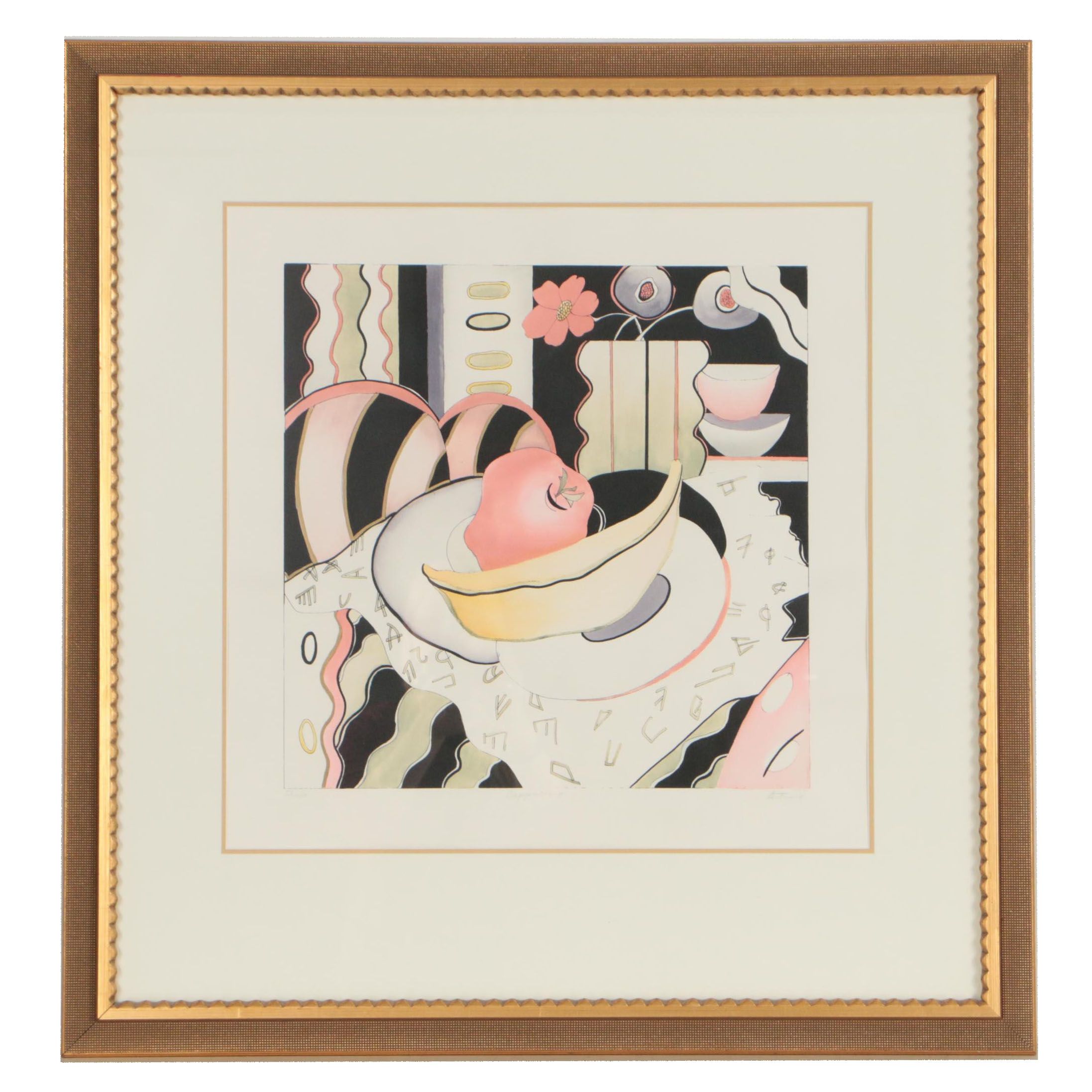 Laura Artusio Serigraphs "Cappucino" and "Espresso"