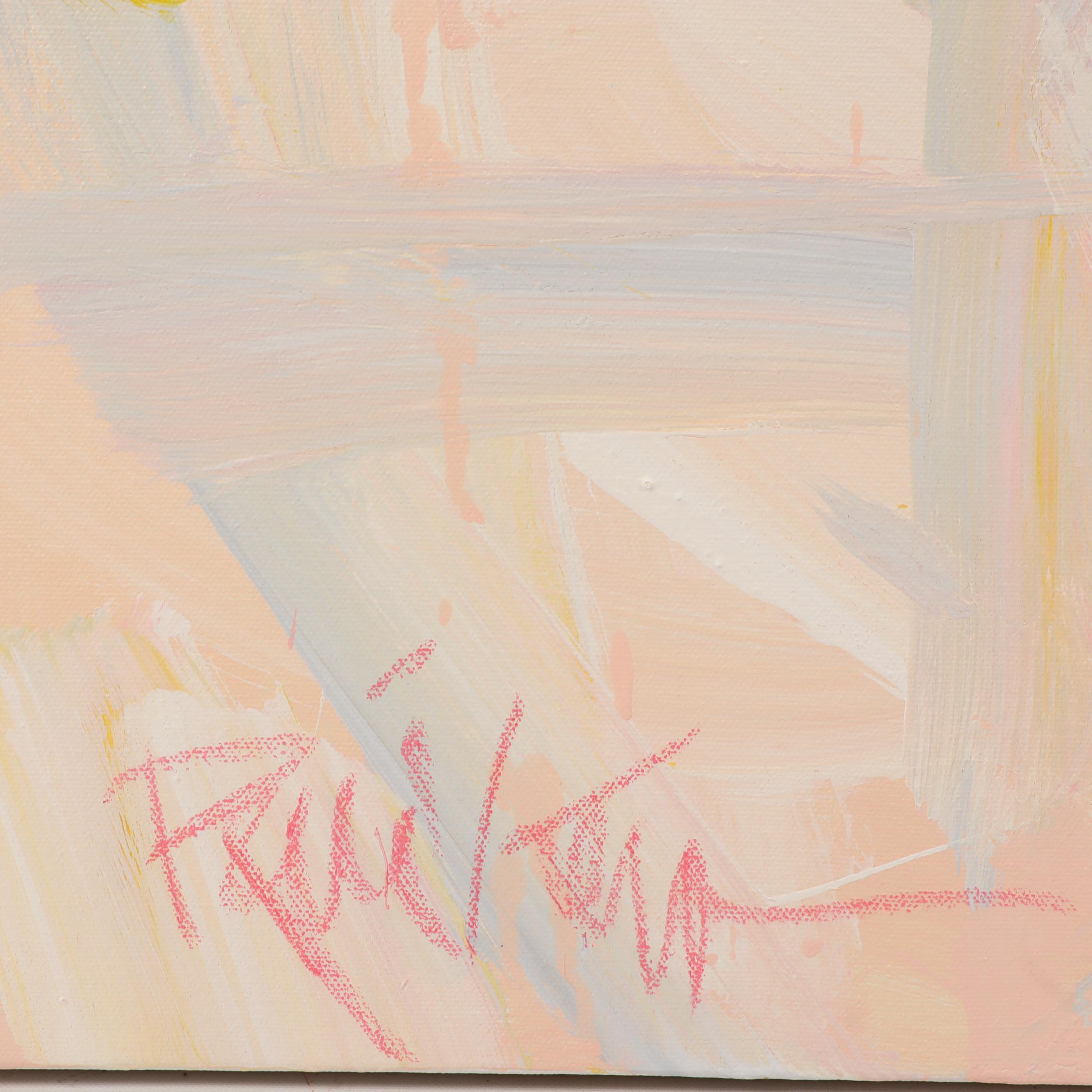 Robbie Kemper Acrylic Painting "Yellow and Peach"