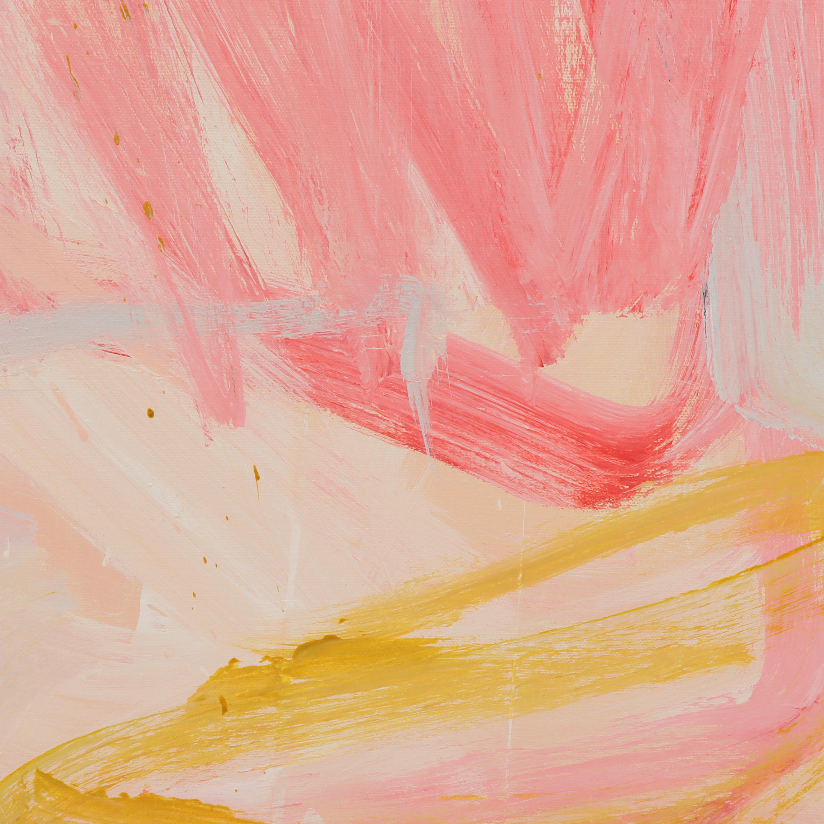 Robbie Kemper Acrylic Painting "Yellow and Peach"