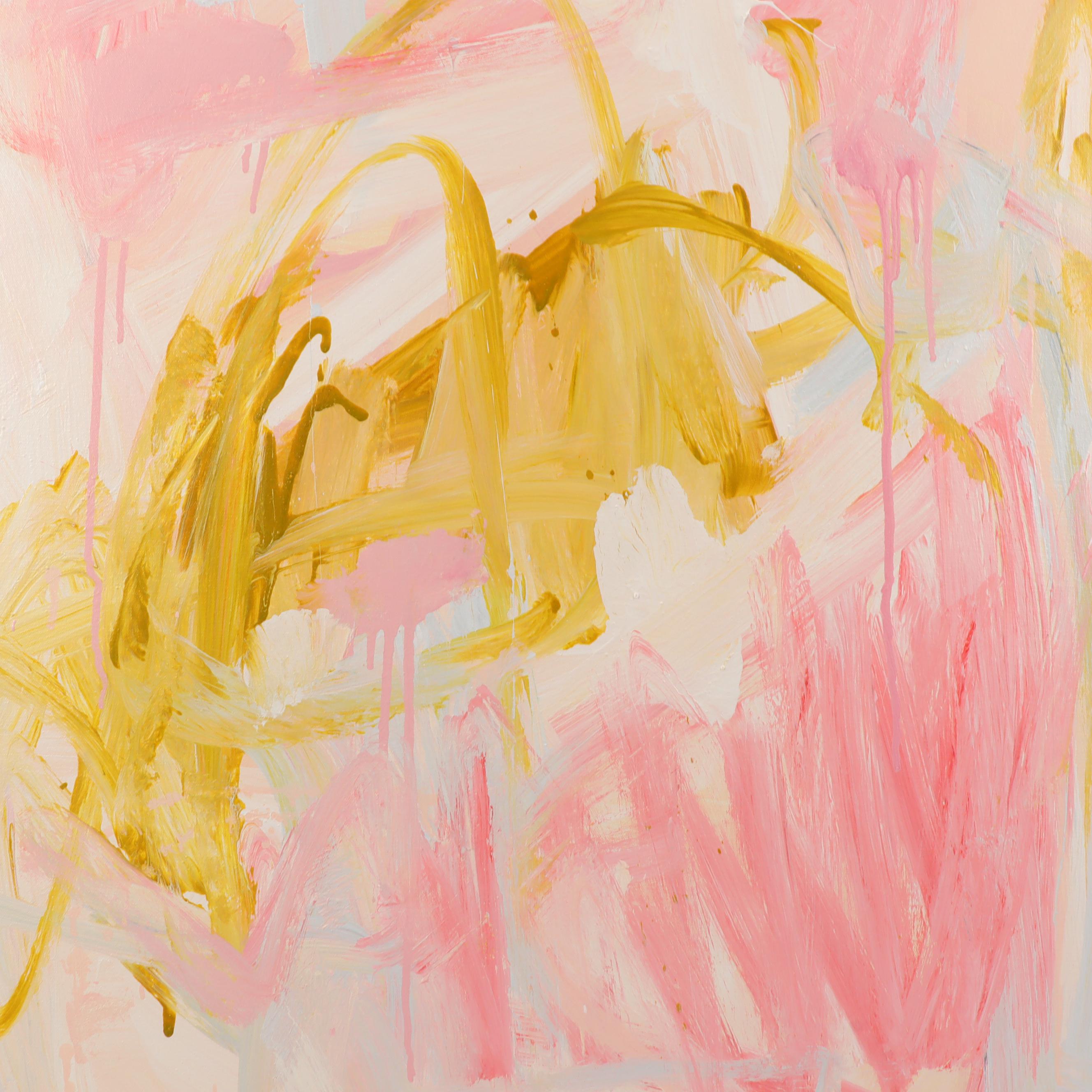 Robbie Kemper Acrylic Painting "Yellow and Peach"