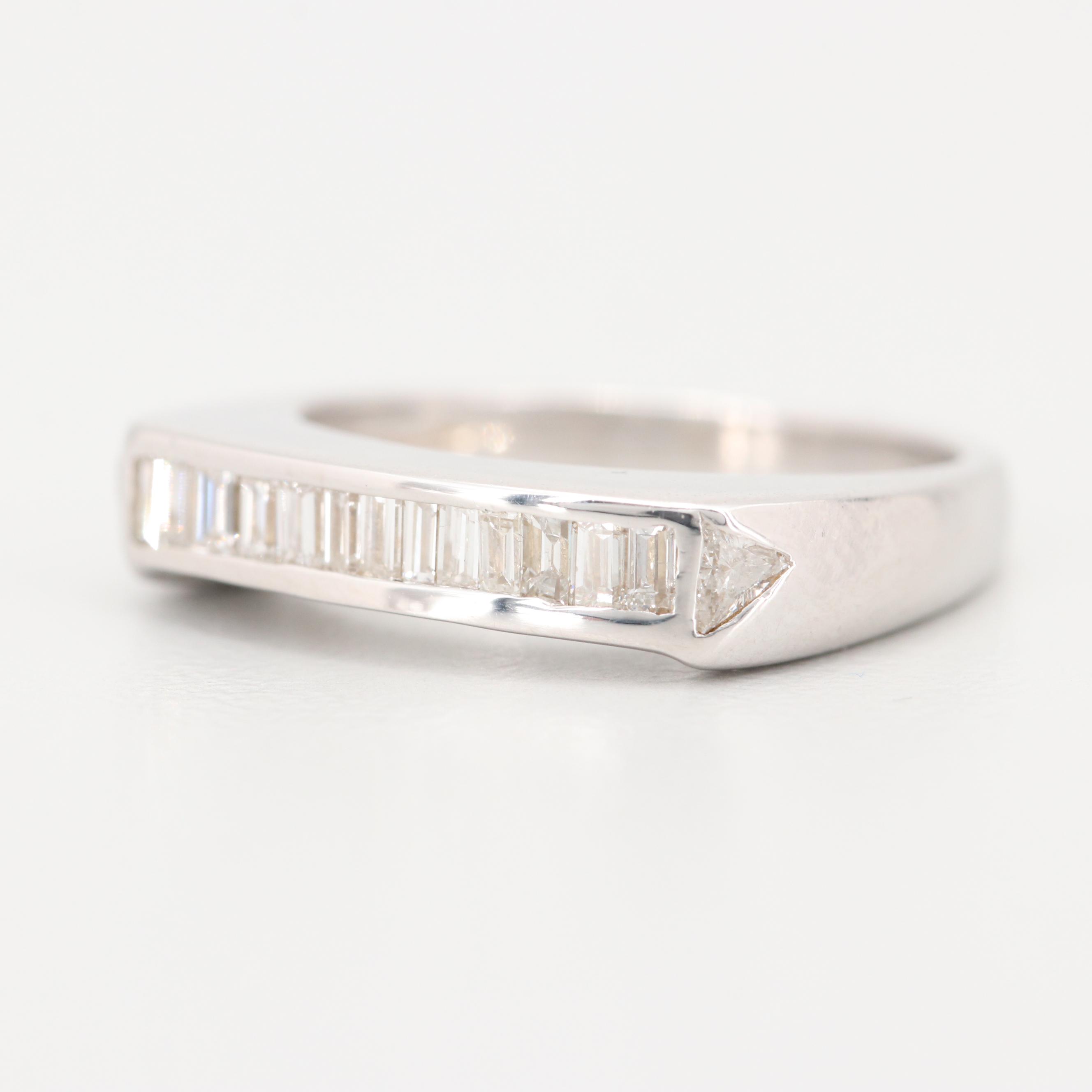 14K White Gold Diamond Ring
