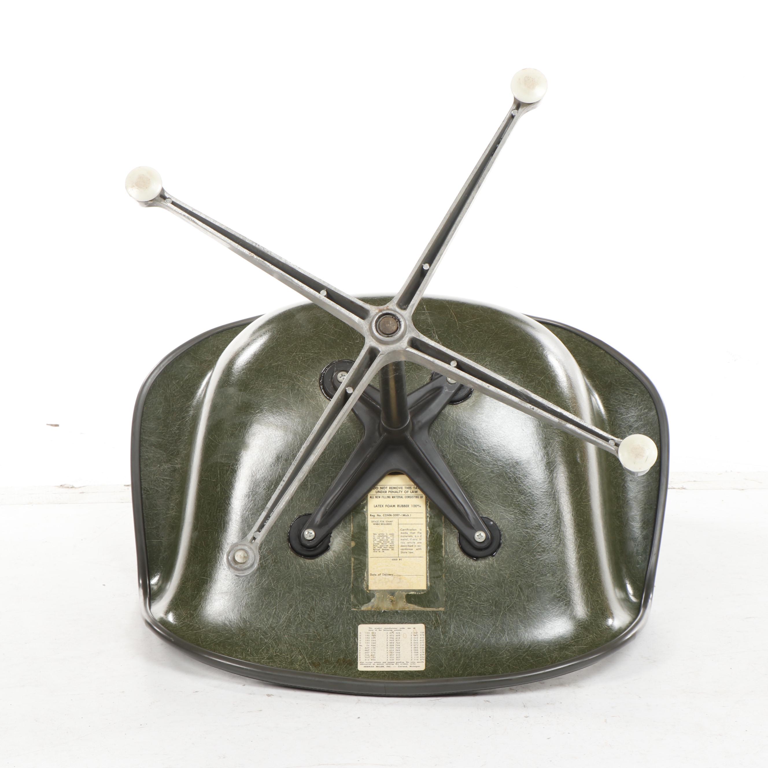 Charles and Ray Eames for Herman Miller Upholstered Fiberglass Chair