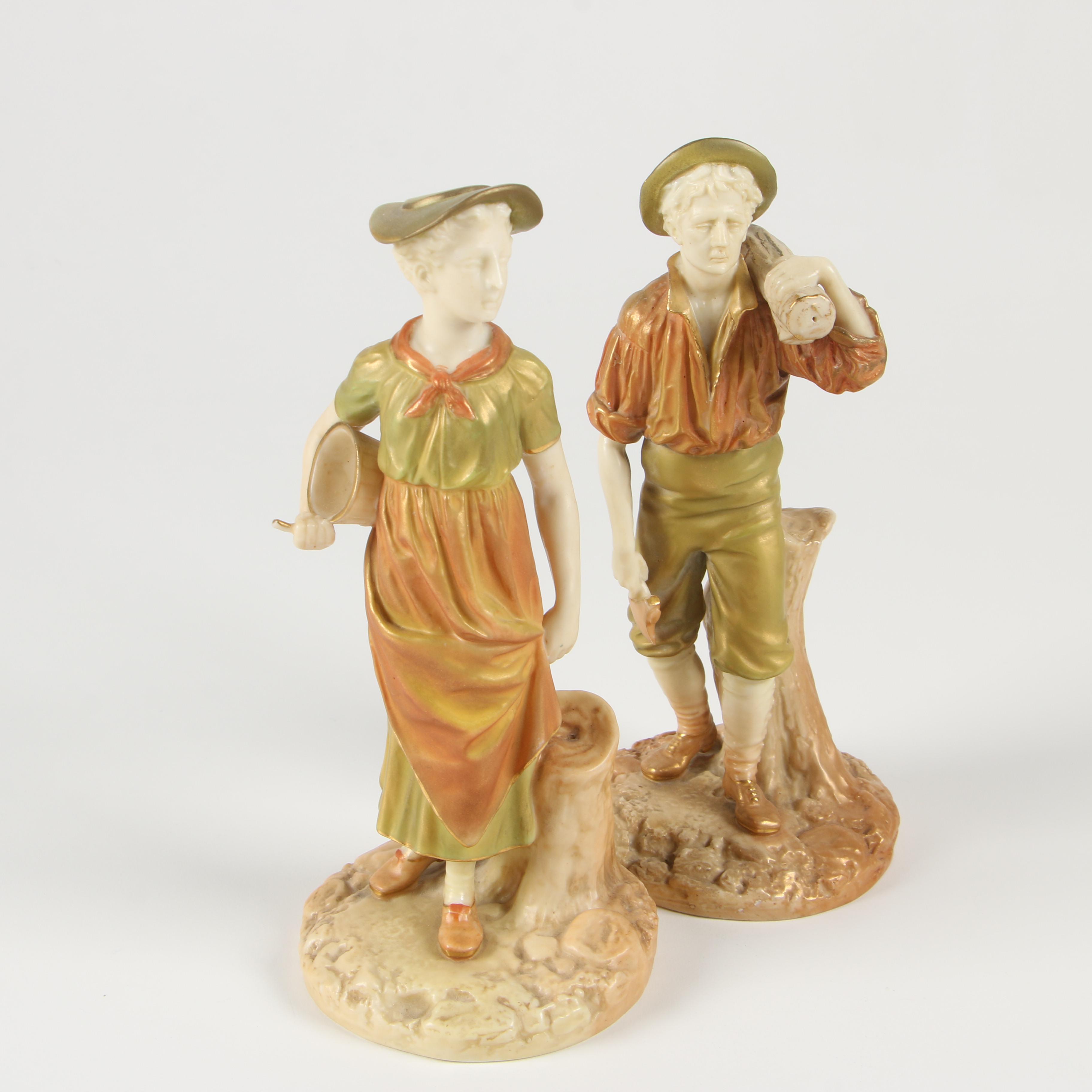 Royal Worcester Porcelain Figurines, Late 19th Century