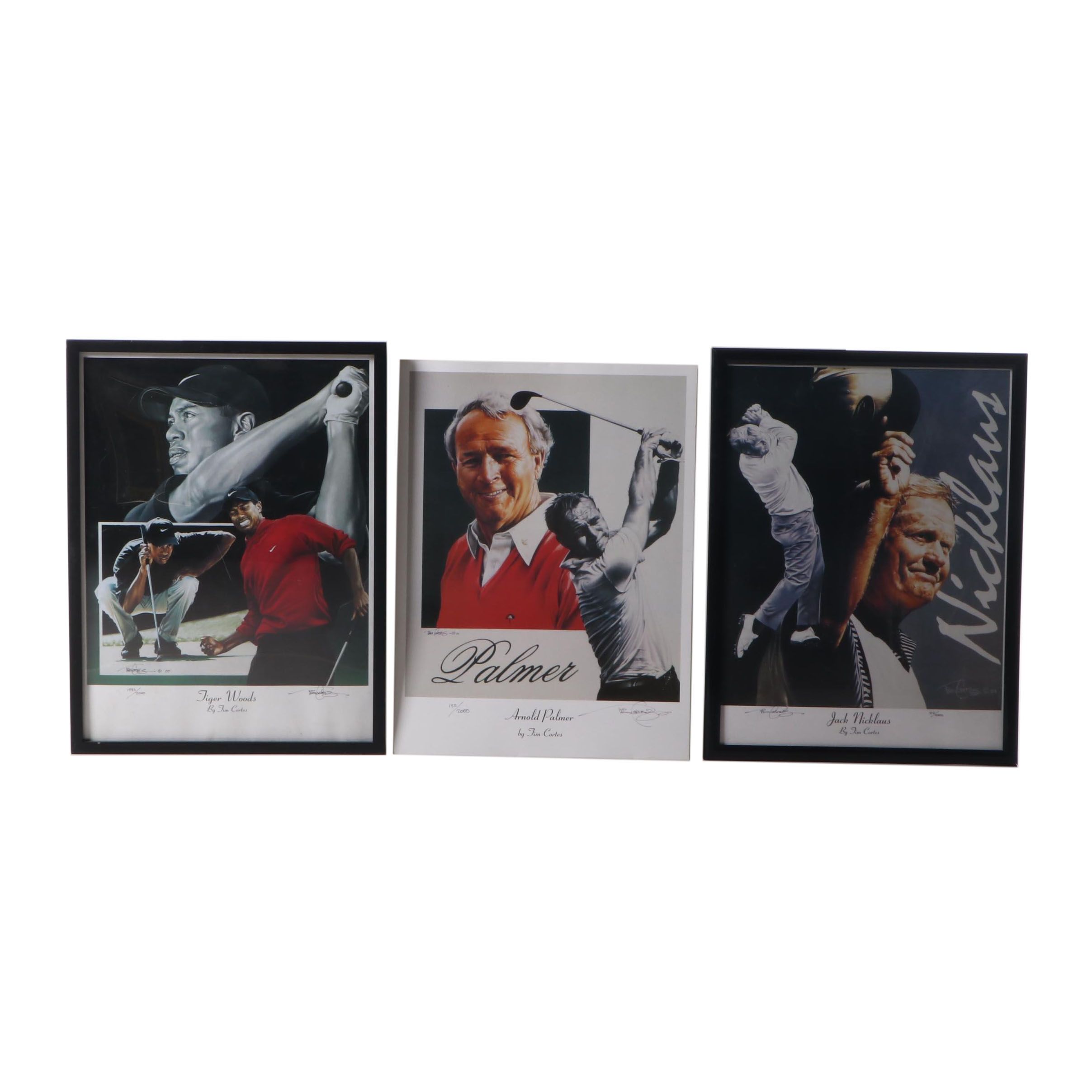 Jim Cortes Offset Lithographs of Golfers