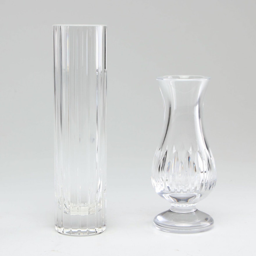 Baccarat and Waterford Crystal Bud Vases